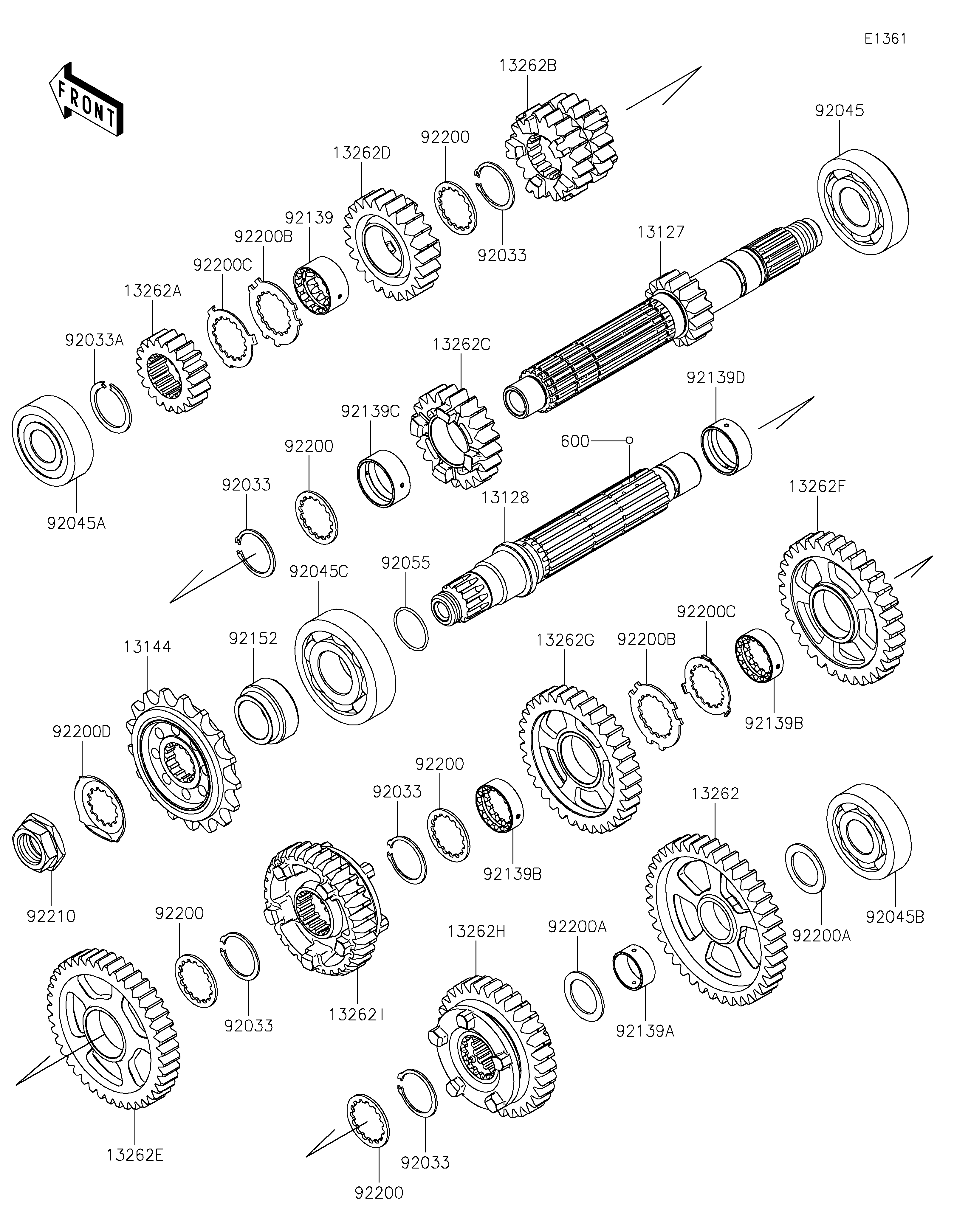 TRANSMISSION POUR NINJA ZX 10RR ZX1002NPFNN VERT 2023