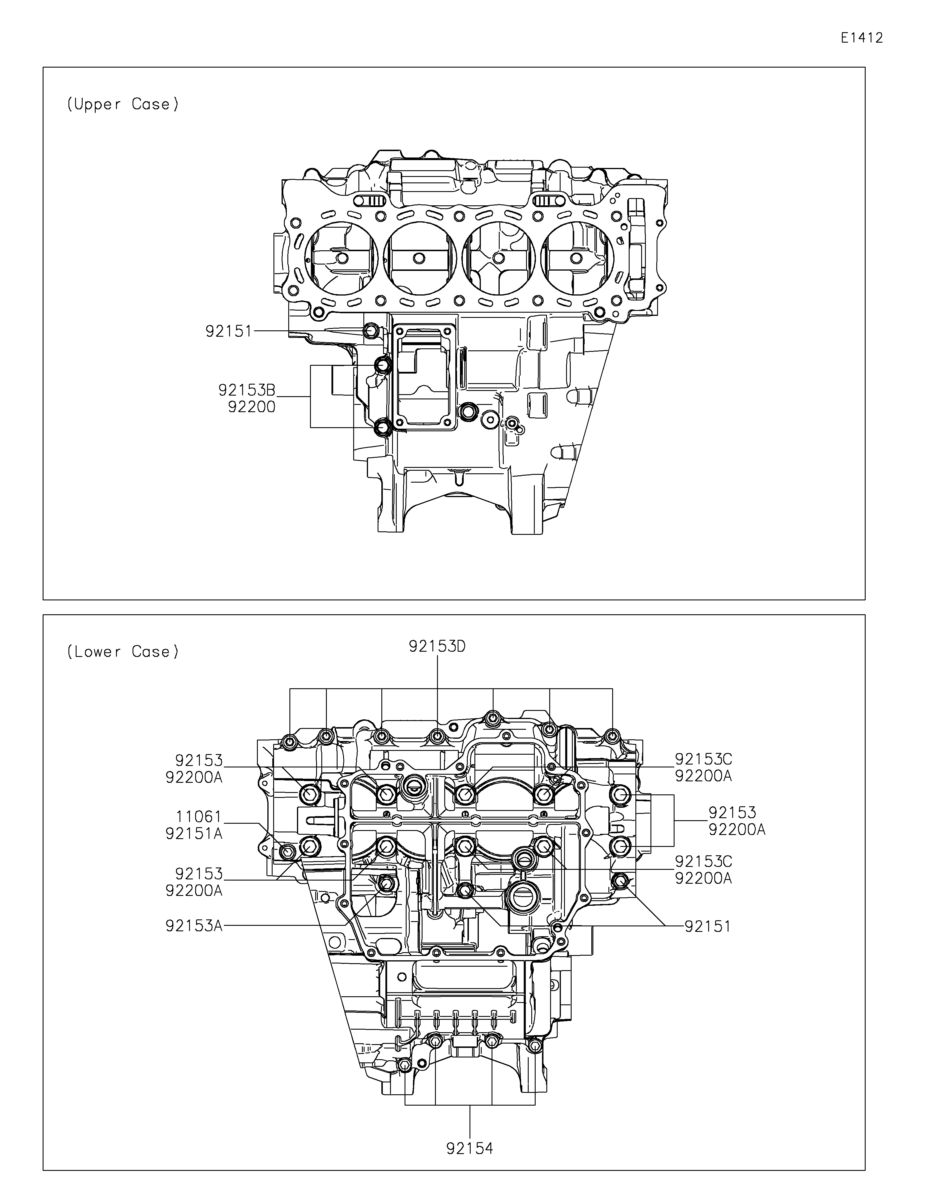 BOULON CARTER MOTEUR POUR NINJA ZX 10R SE ZX1002HKF GRIS 2019