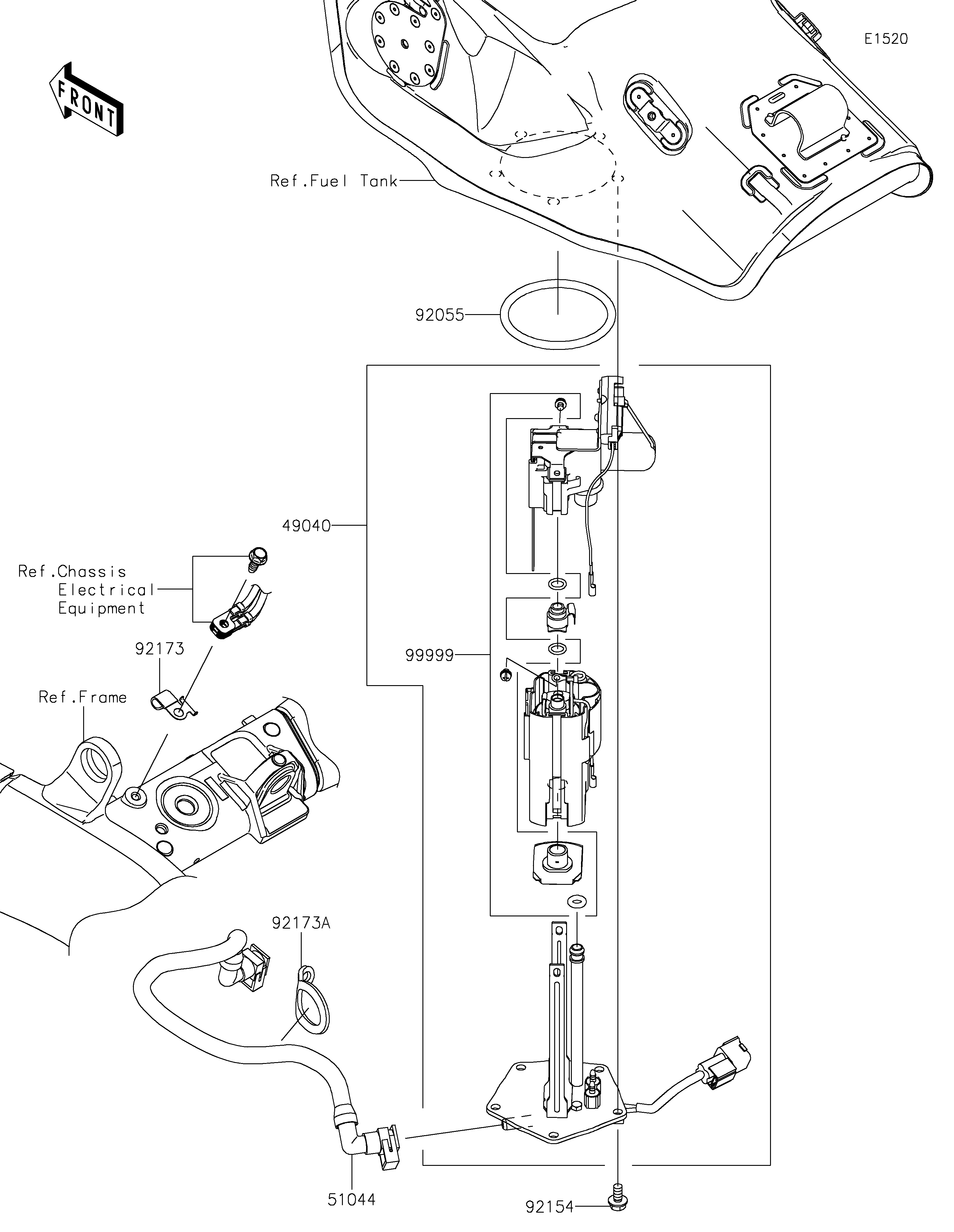 POMPE A ESSENCE POUR NINJA ZX 10RR ZX1002NPFNN VERT 2023