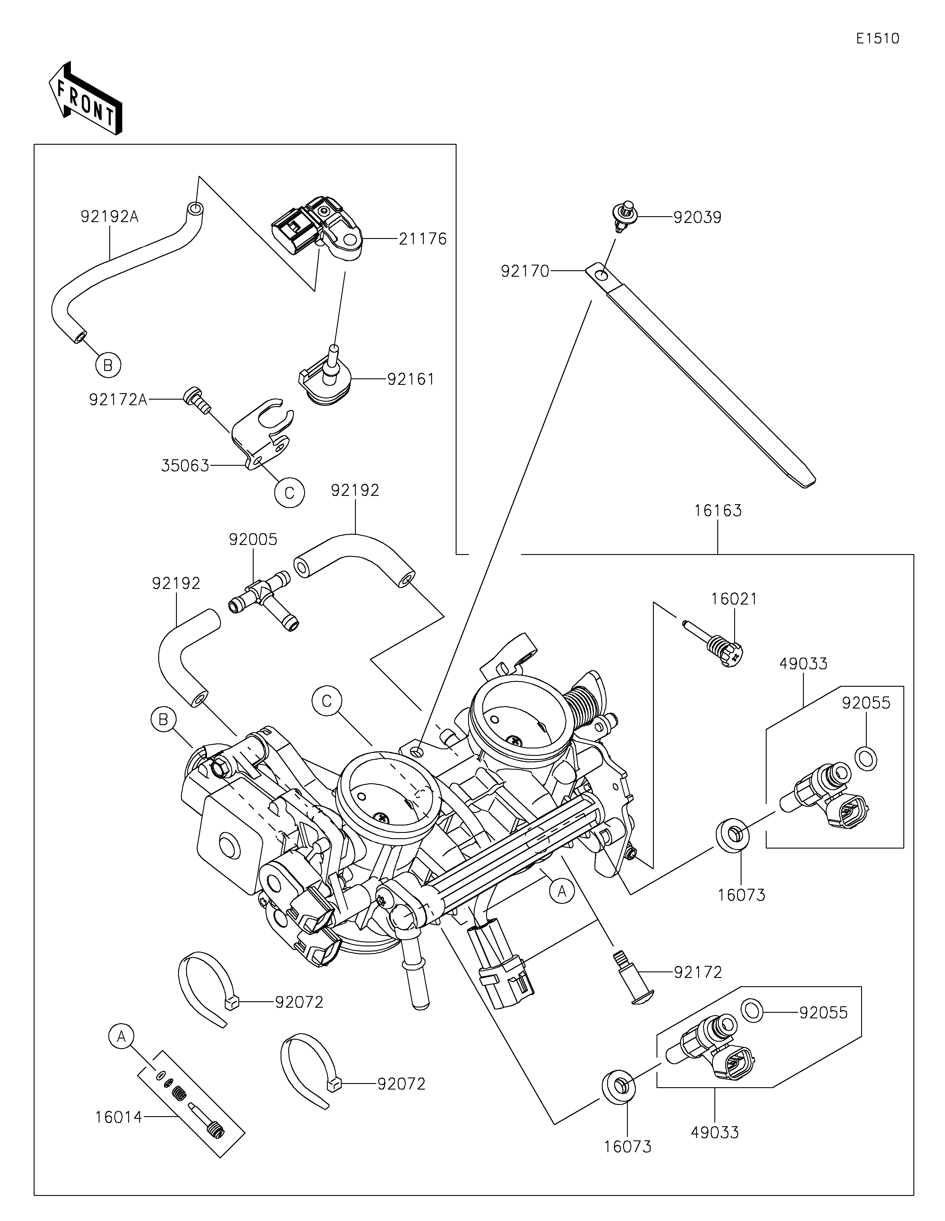 CARBU POUR Z650 ER650KLF VERT 2020