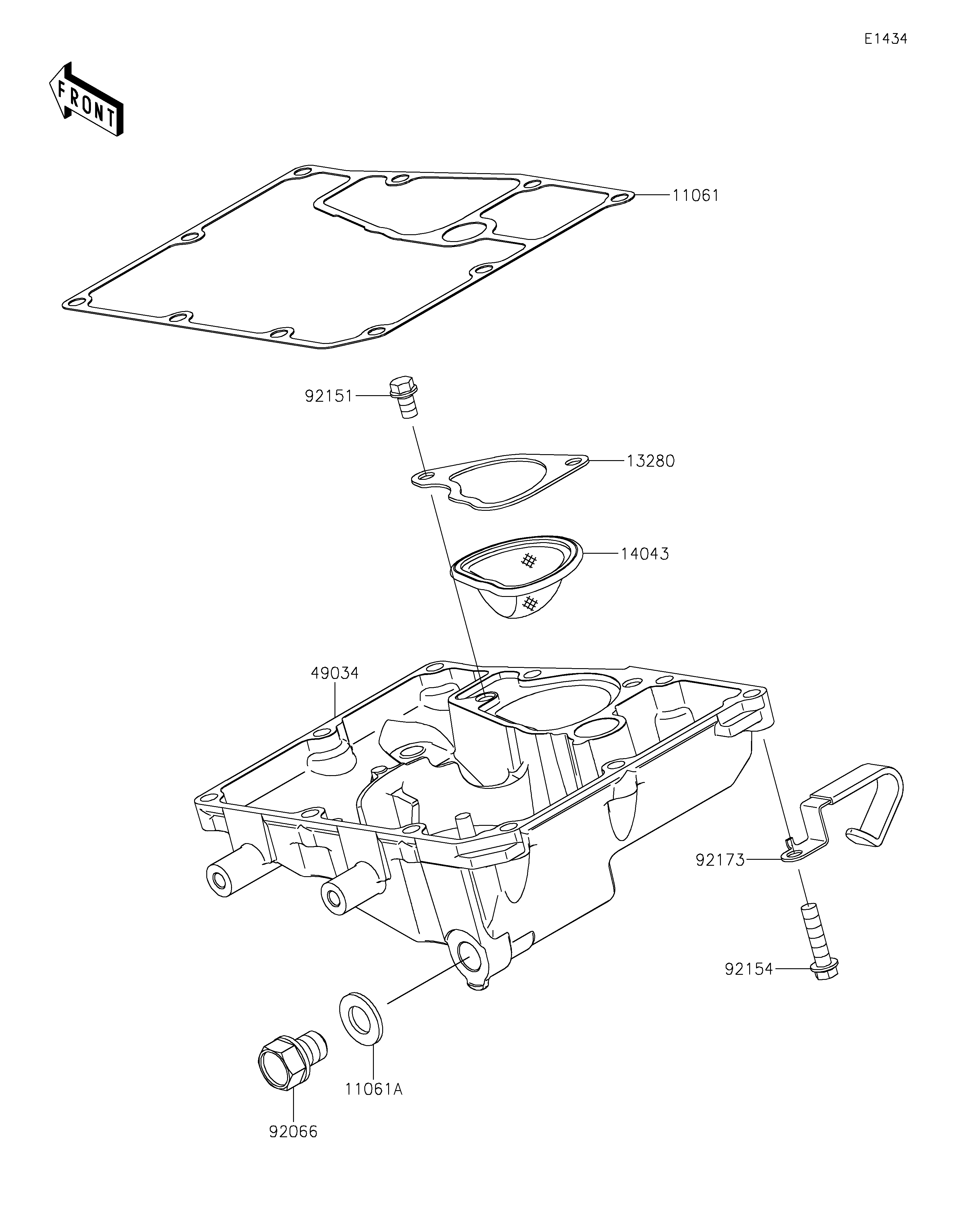 CARTER INFERIEUR POUR NINJA 650 EX650KHF NOIR 2017