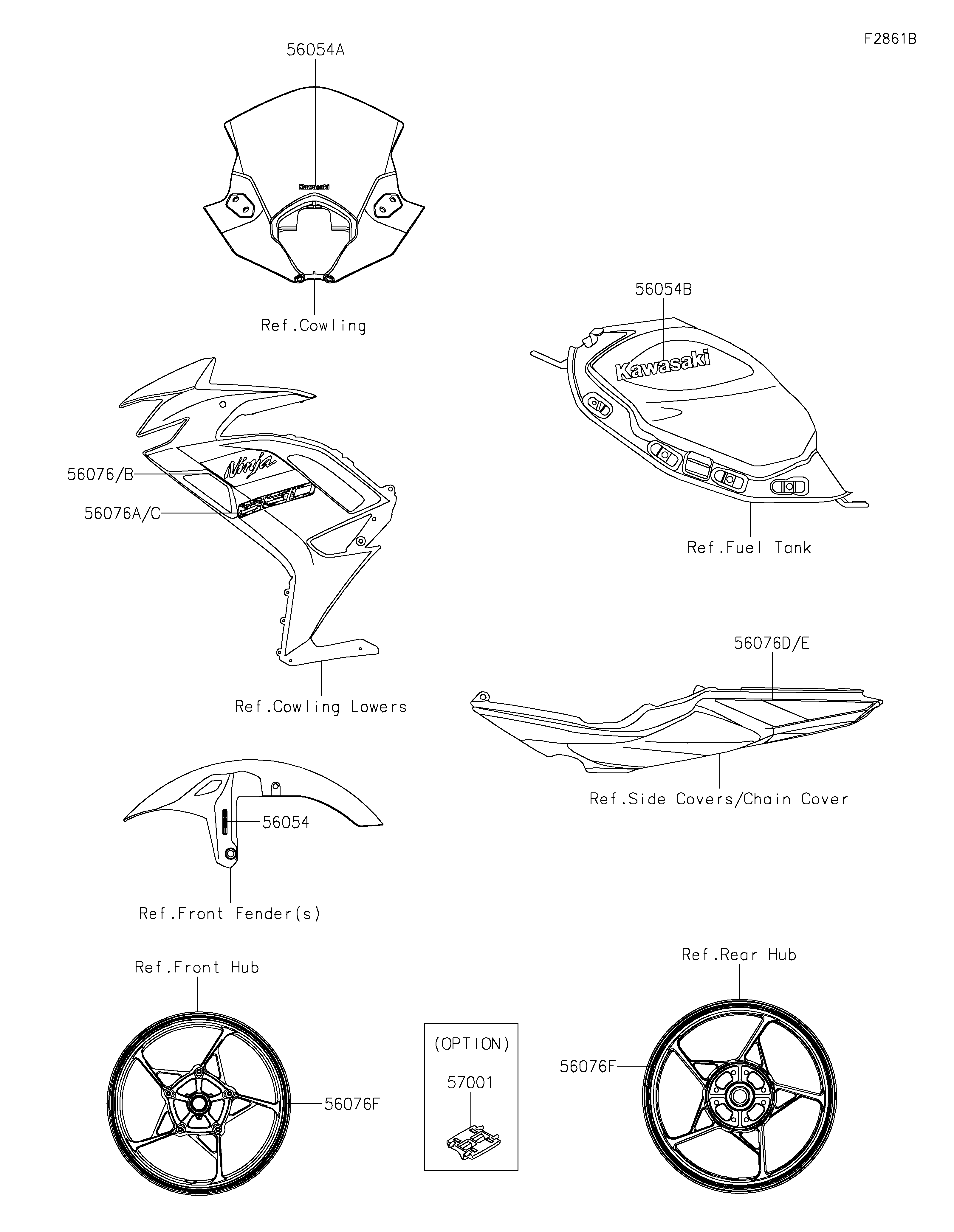 STICKERWHITE POUR NINJA 650 EX650SPFAN BLANC 2023