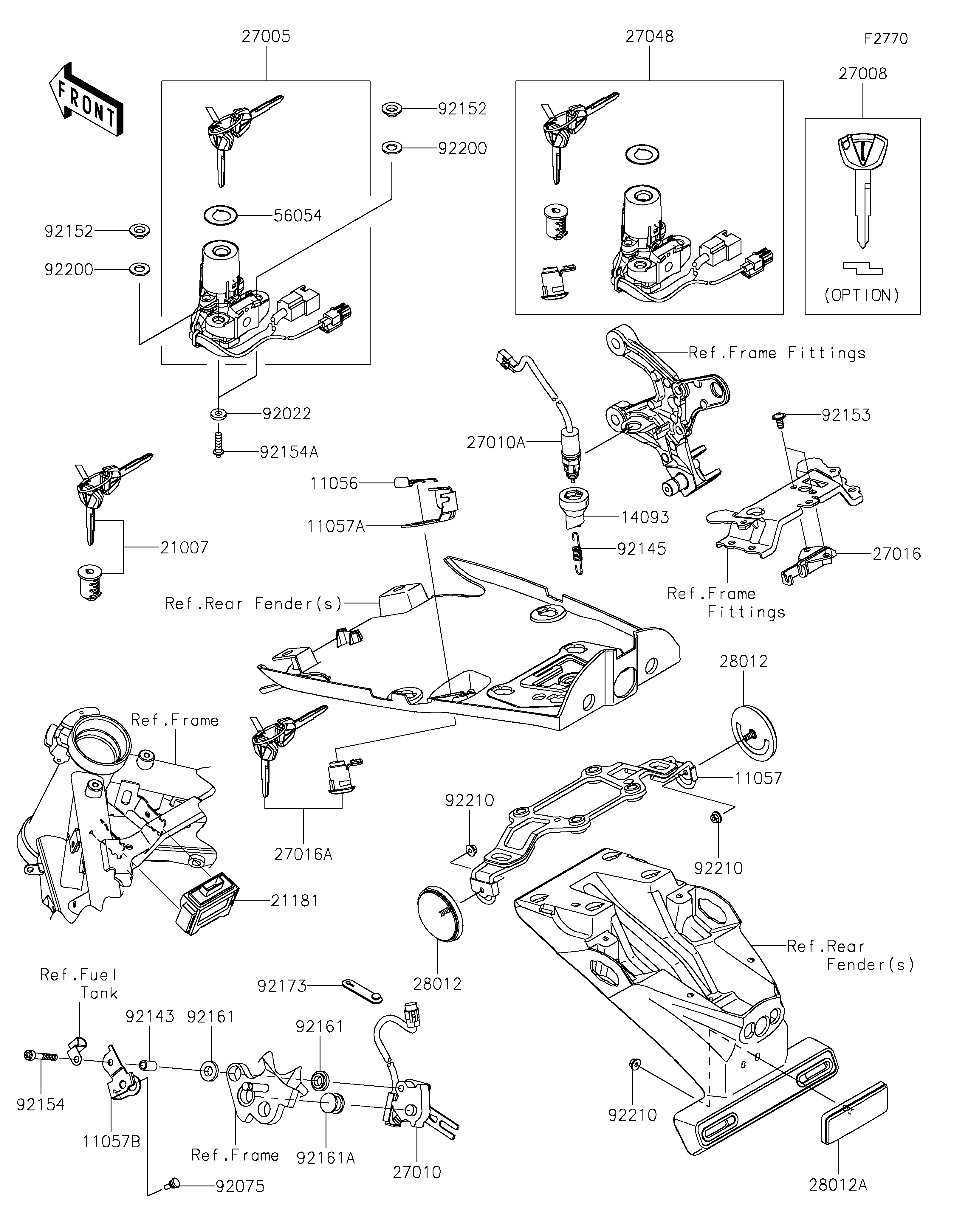 CONTACTEUR POUR Z900RS ZR900KNACB ROUGE 2022