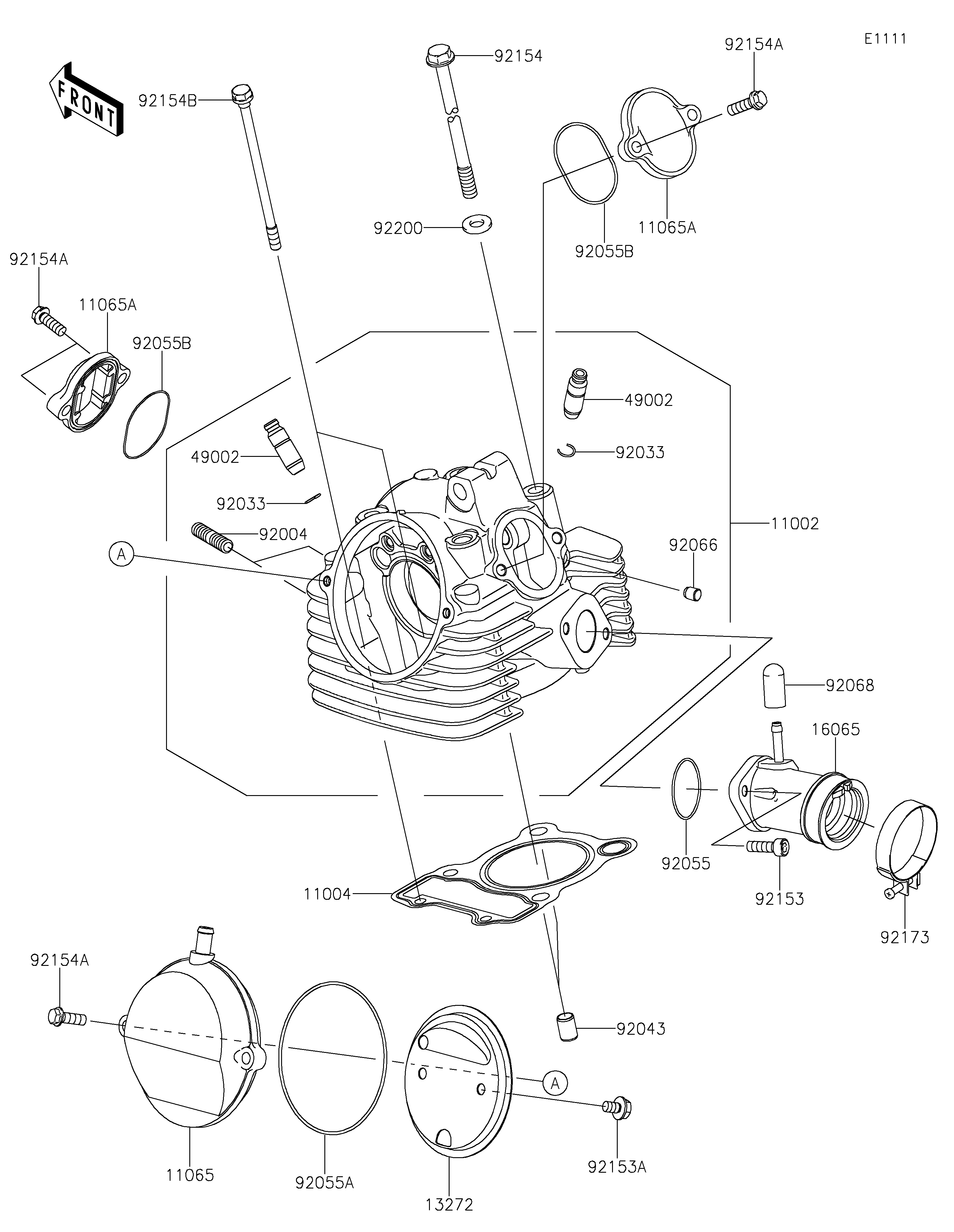CULASSE POUR KLX140R F KLX140CPFNN VERT 2023 EUROPE