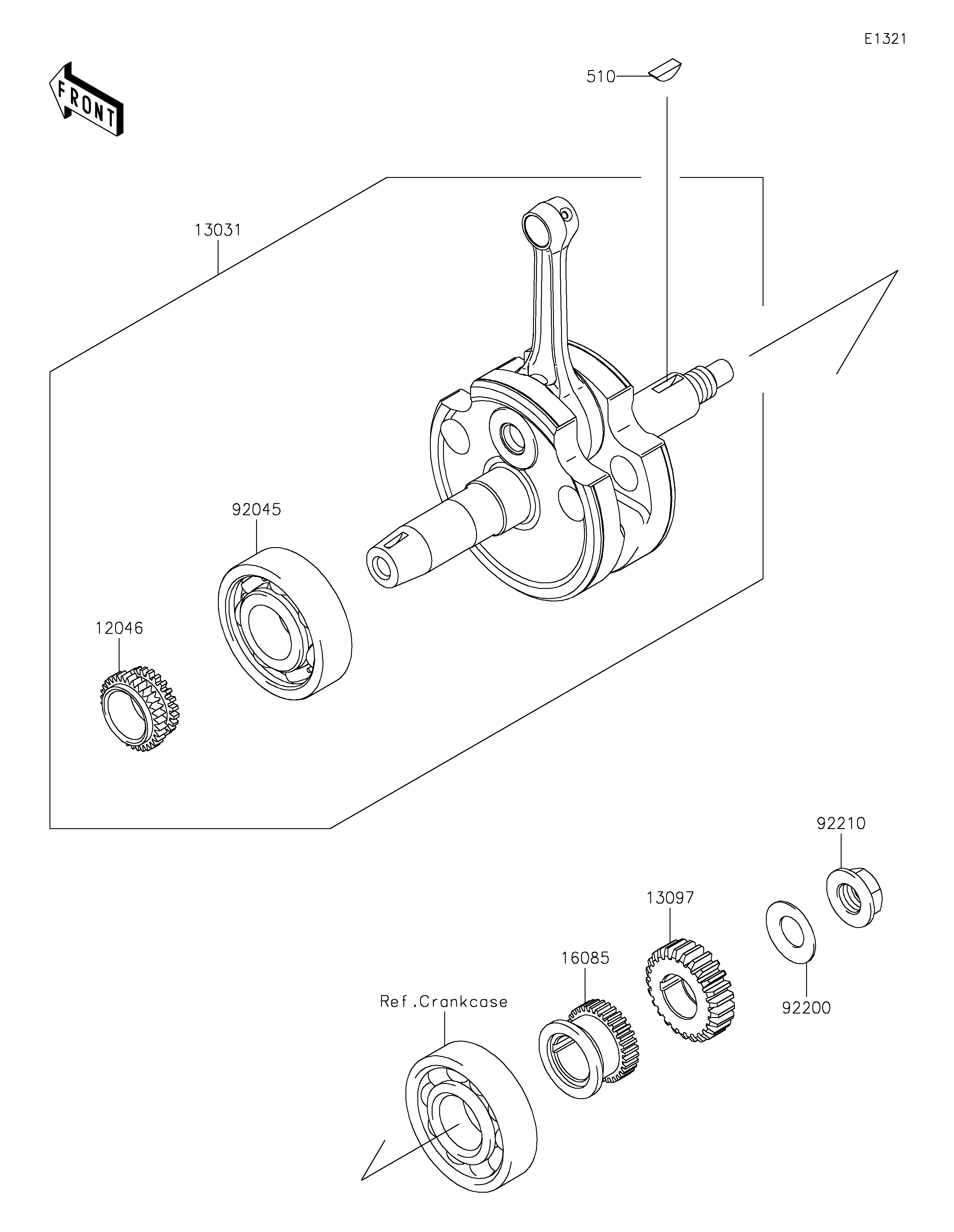 VILEBREQUIN POUR KLX140R F KLX140CPFNN VERT 2023 EUROPE