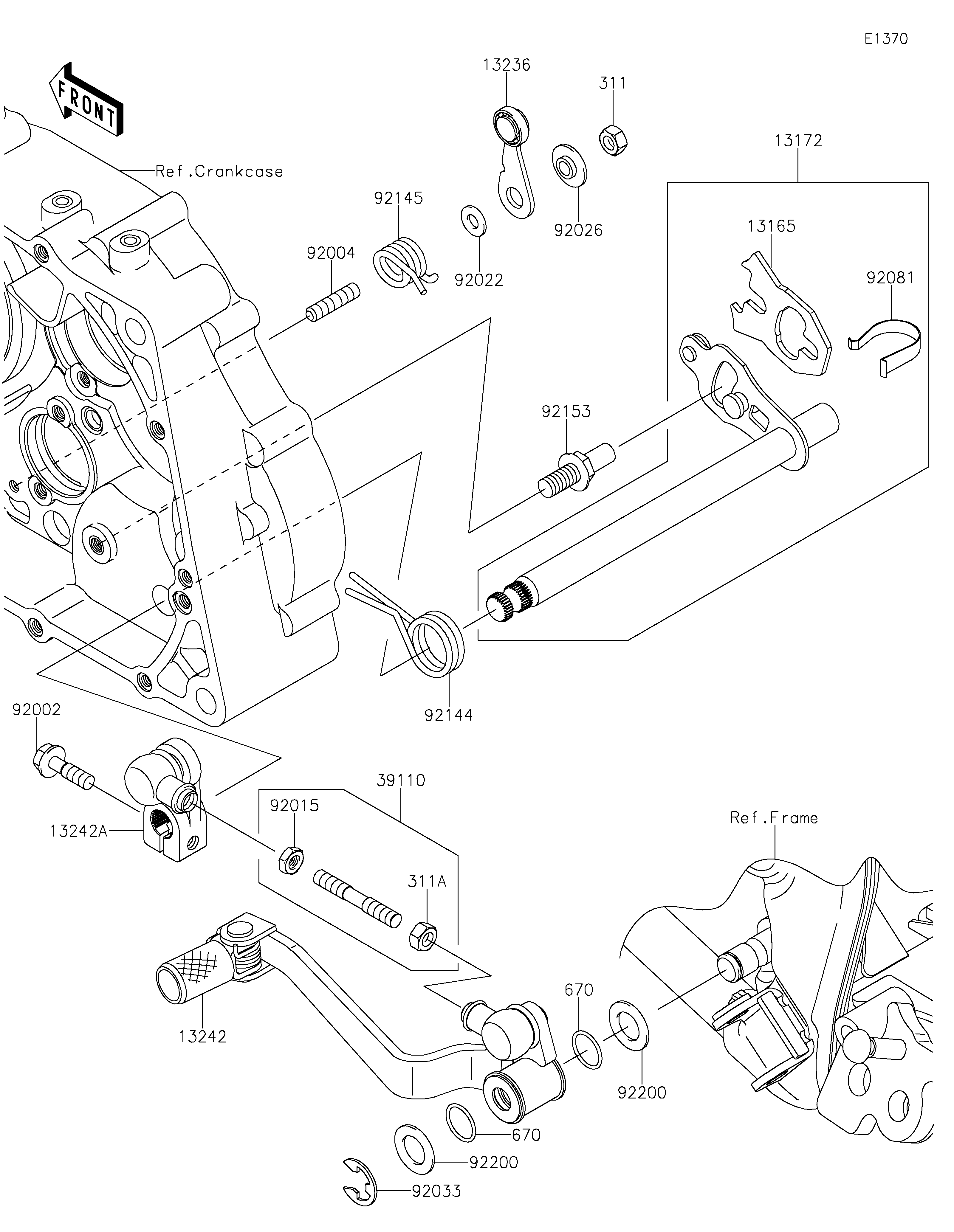 SELECTEUR POUR KLX140R F KLX140CPFNN VERT 2023 EUROPE