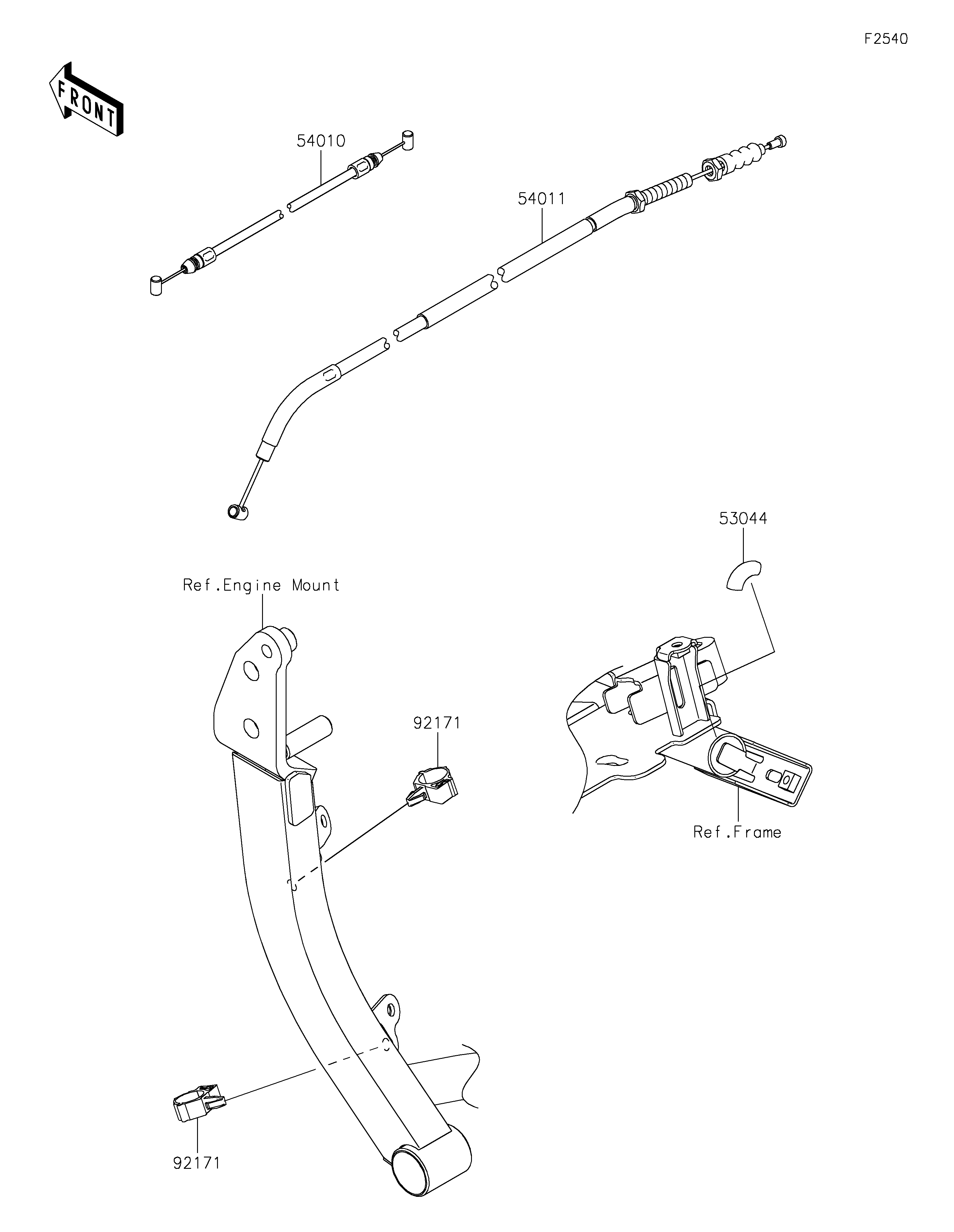 CABLES POUR VERSYS 1000 KLZ1000CNFNN VERT 2022
