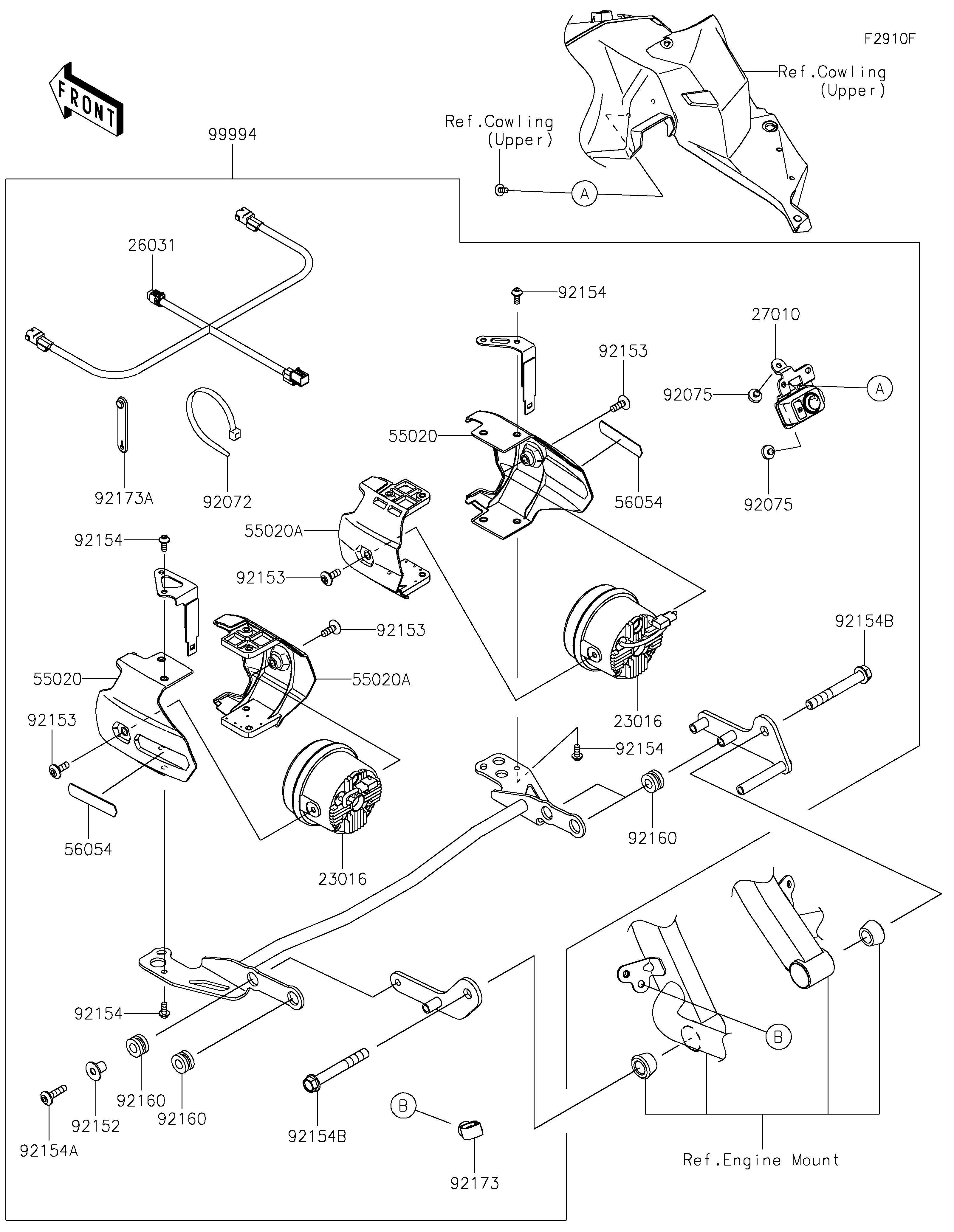 ACCESSOIREPHARE ADDITIONEL POUR VERSYS 1000 KLZ1000CKF BLANC 2019