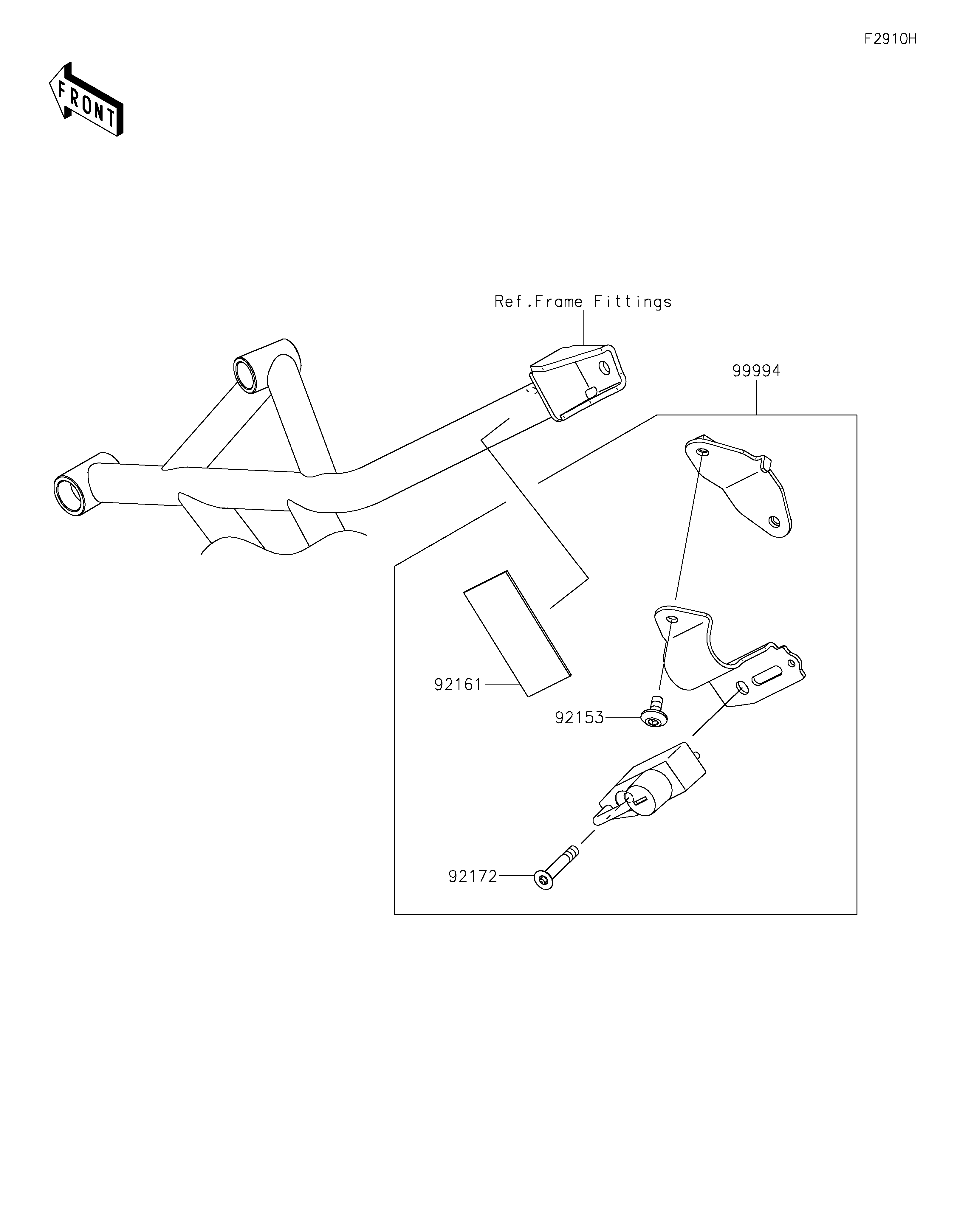 ACCESSORYHELMET LOCK POUR VERSYS 1000 KLZ1000CNFNN VERT 2022