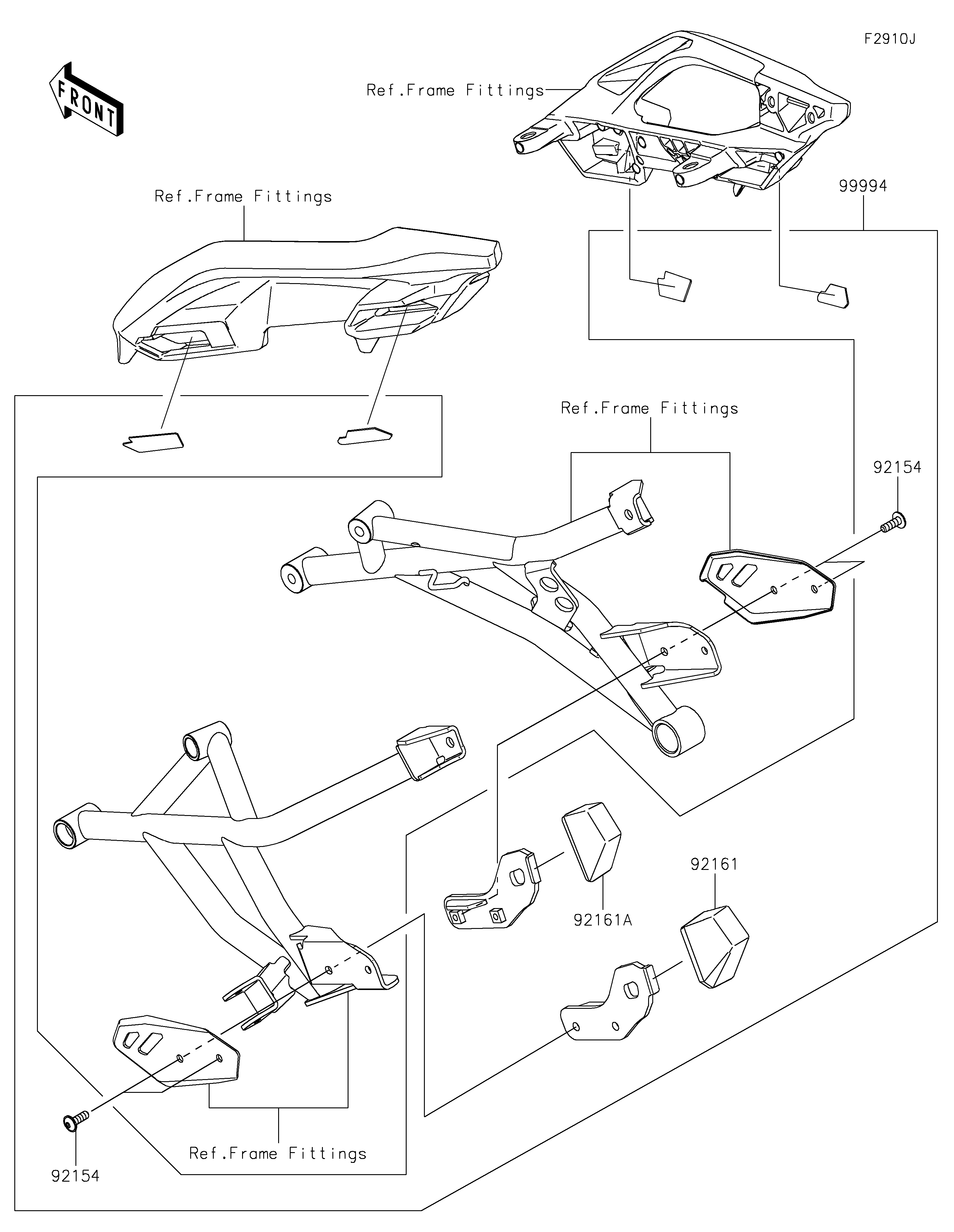 ACCESSORYBAG FITTING KIT POUR VERSYS 1000 KLZ1000CNFNN VERT 2022