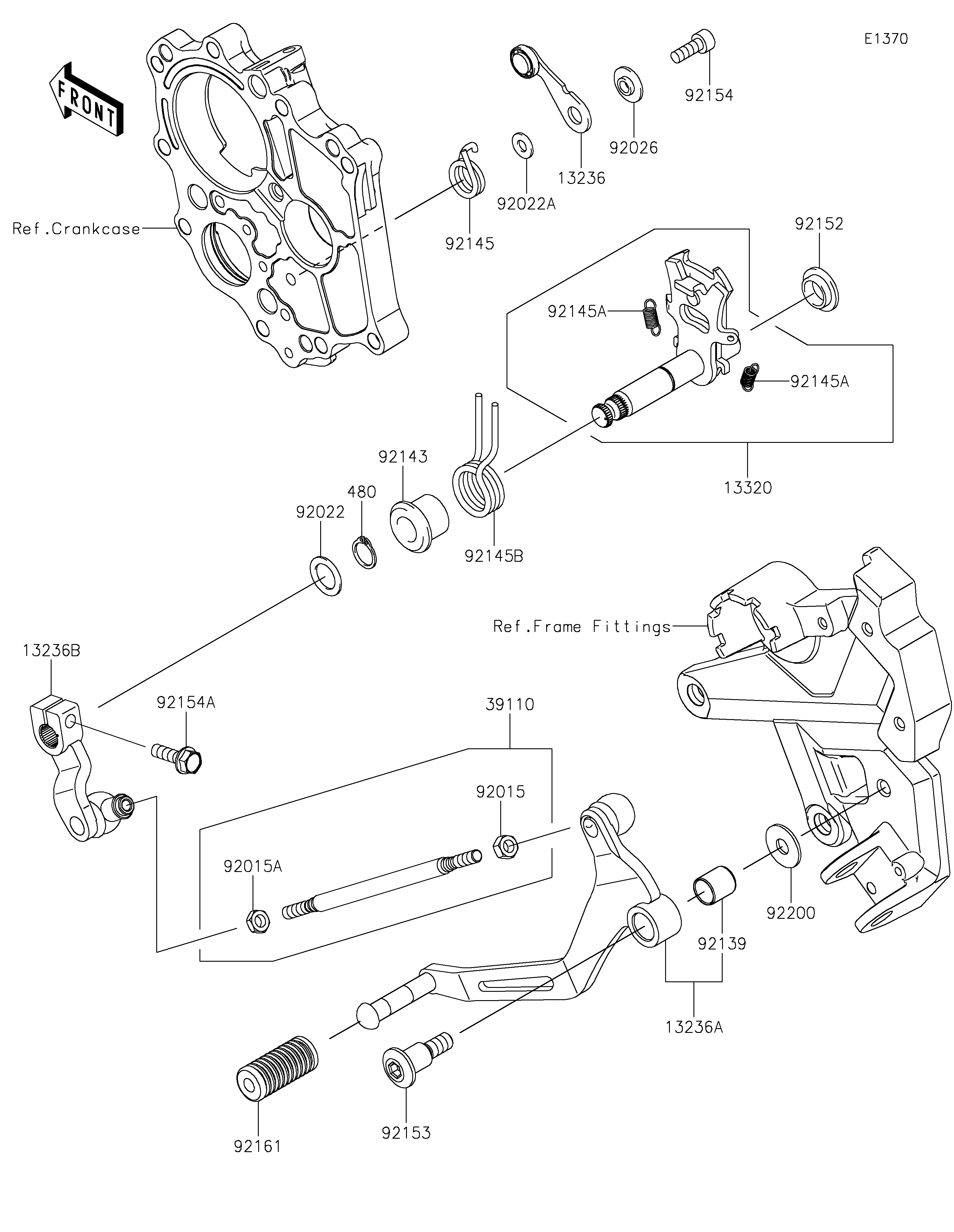 SELECTEUR POUR Z650 ER650KLFA BLANC 2020