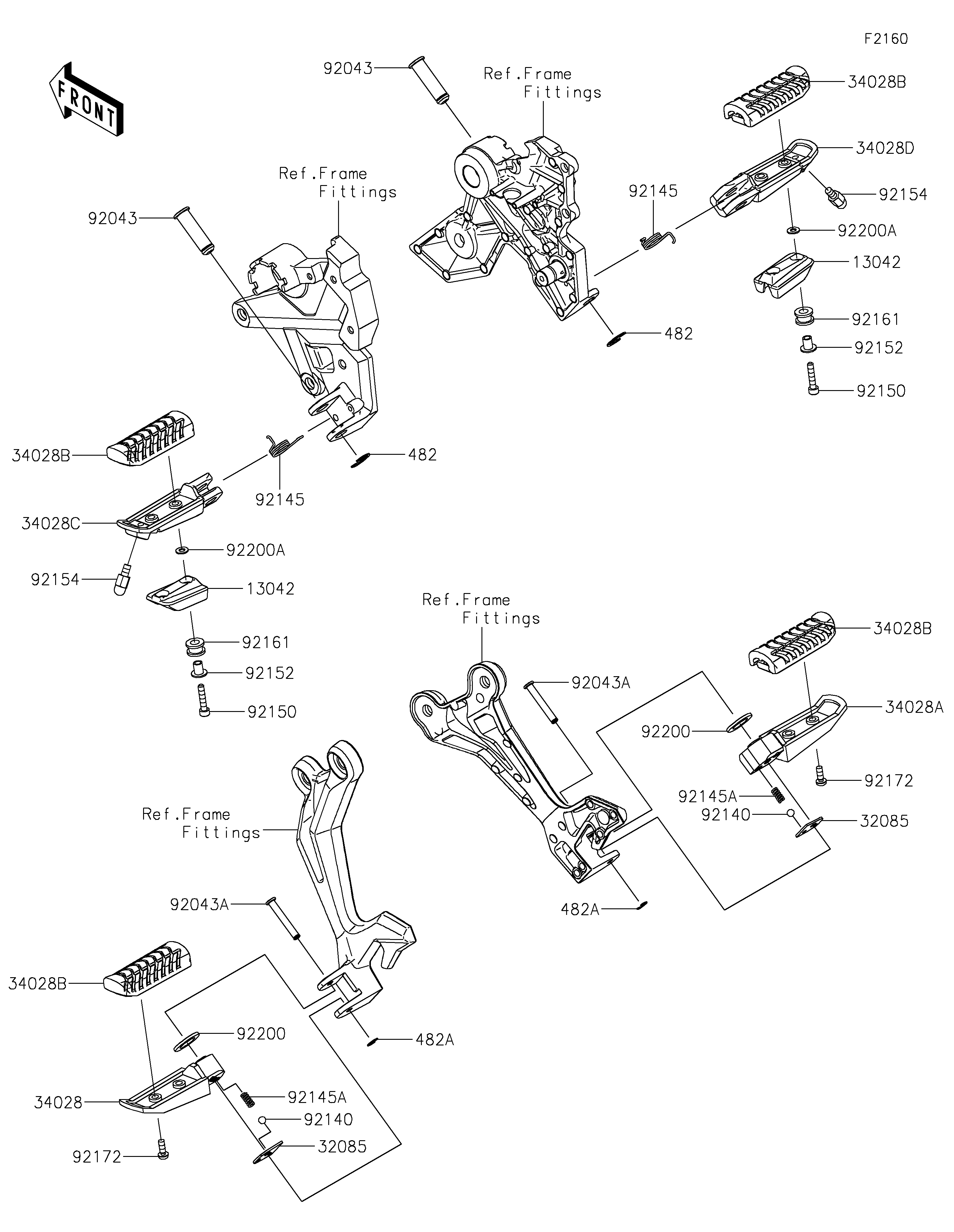 REPOSE PIED POUR Z650 ER650SPFAN GRIS 2023