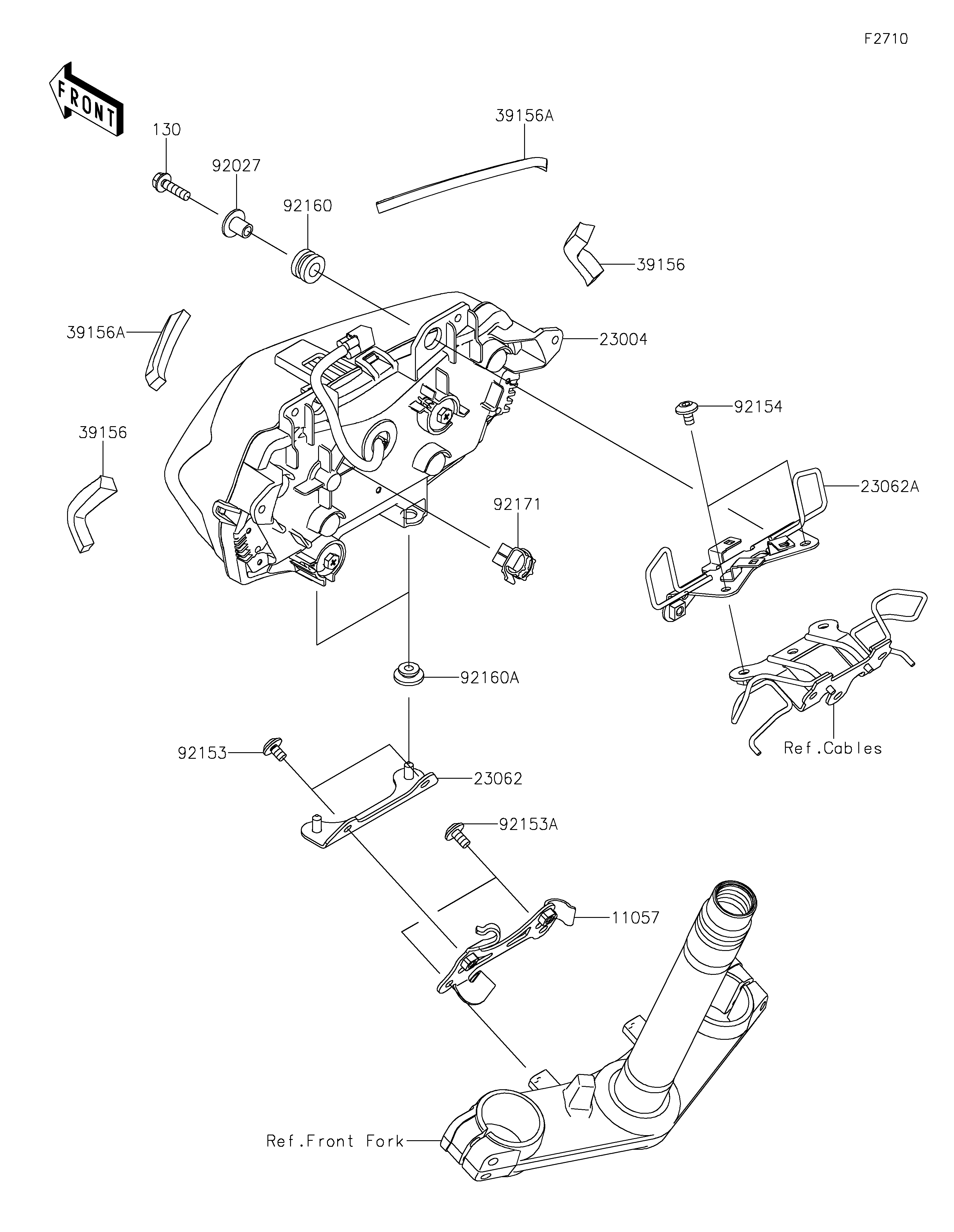 OPTIQUES POUR Z650 ER650NPFAN GRIS 2023