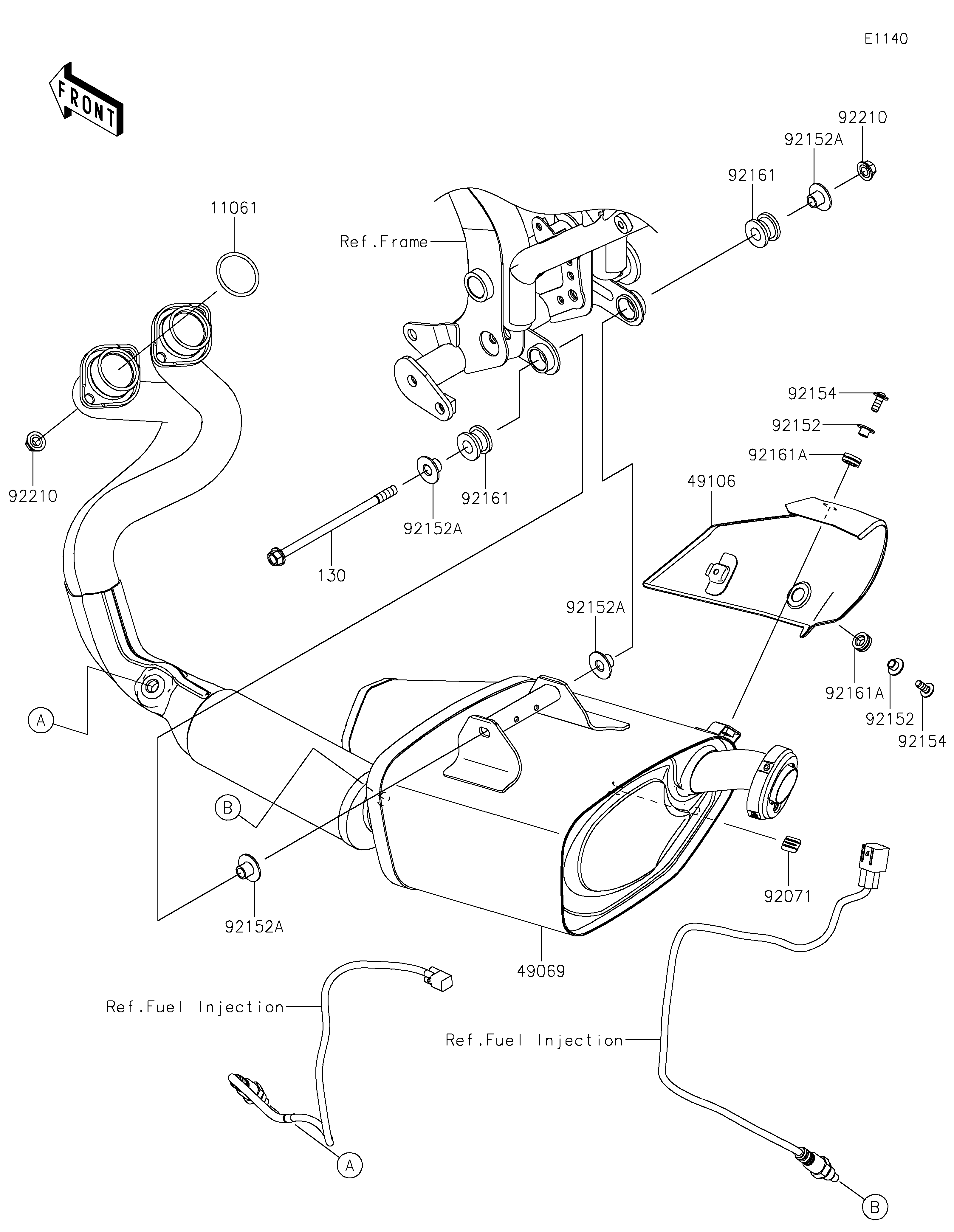 ECHAPPEMENT POUR NINJA 650 EX650SPFAN VERT 2023