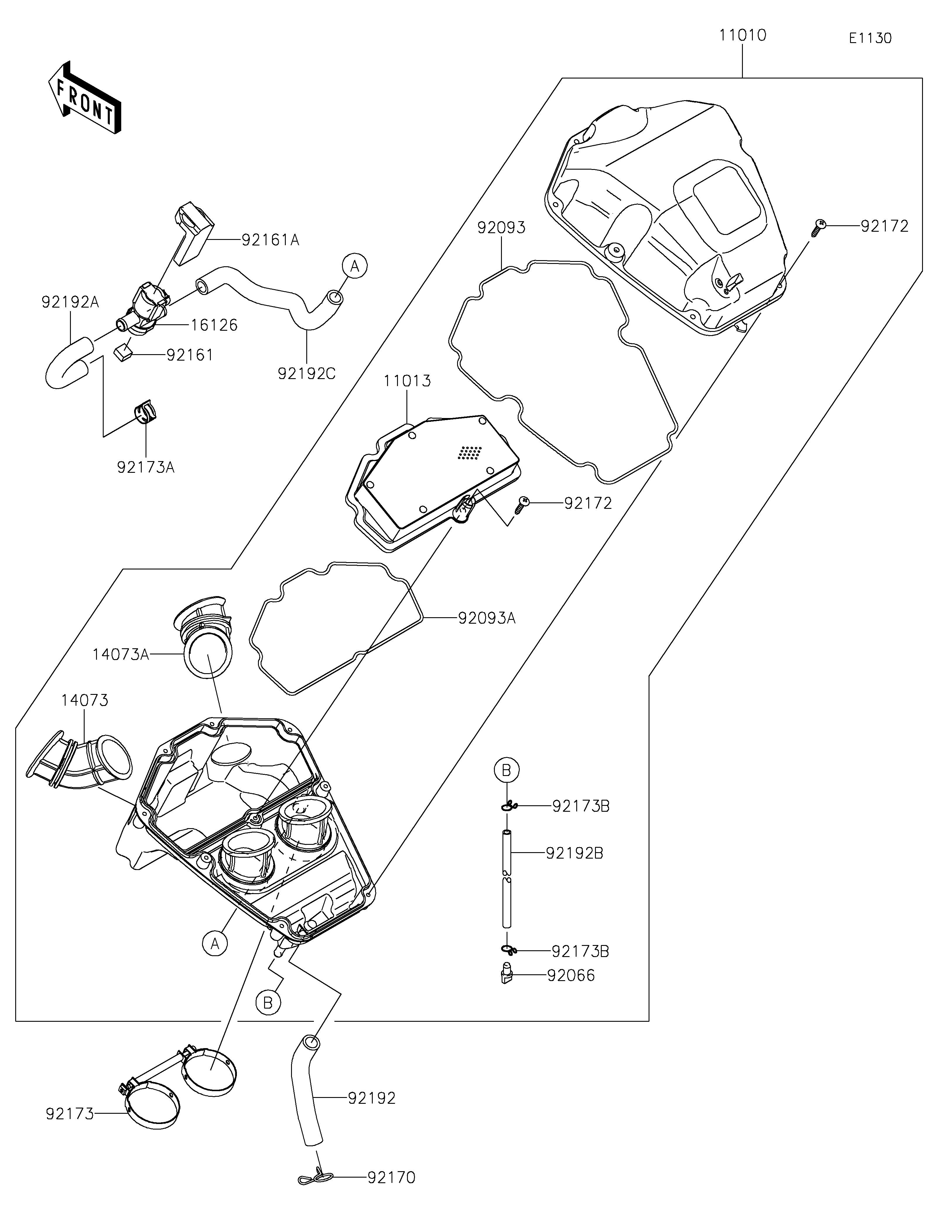 FILTRE A AIR POUR VERSYS 650 KLE650HNFAN TITANE 2022