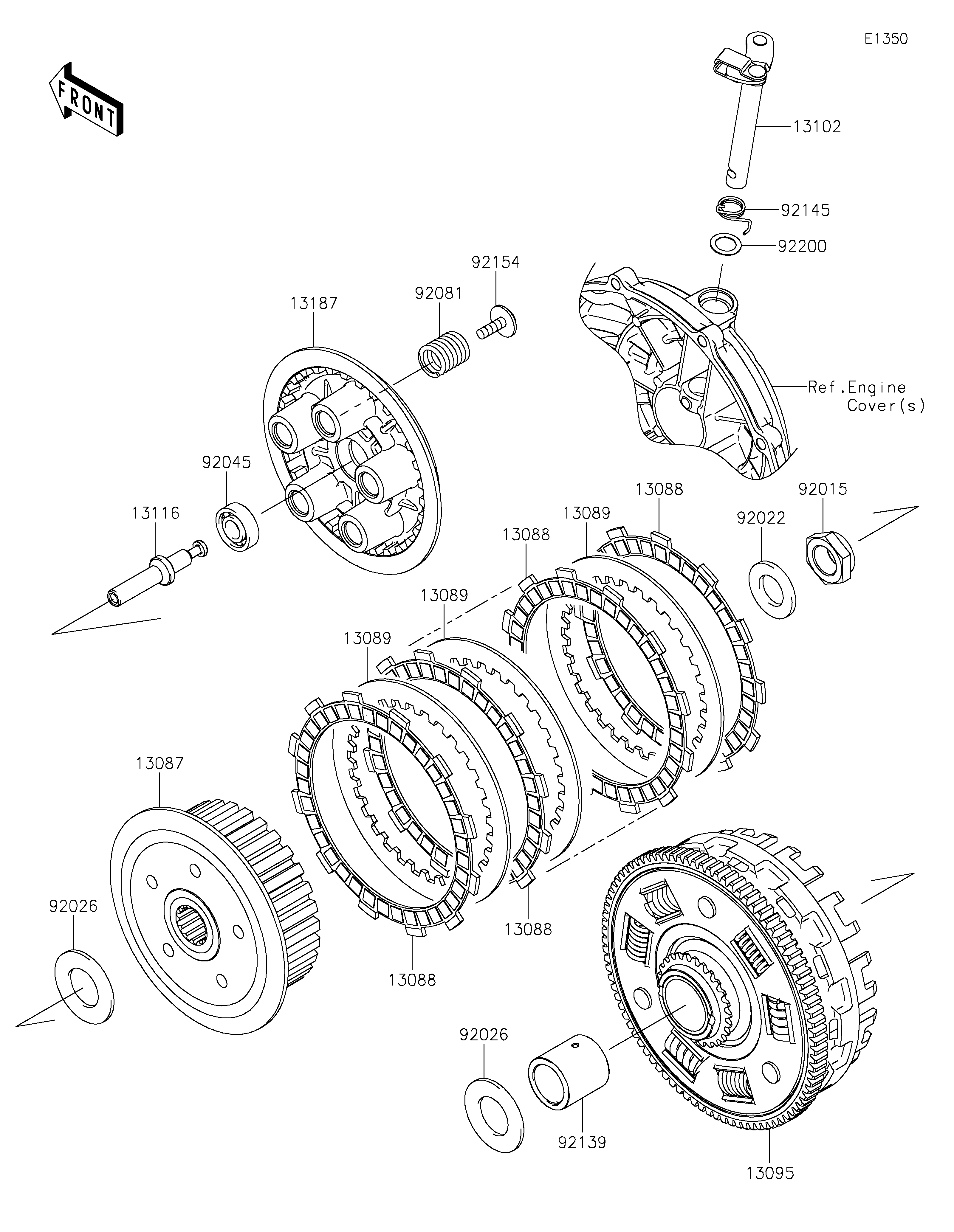 EMBRAYAGE POUR VERSYS 650 KLE650HNFAN TITANE 2022
