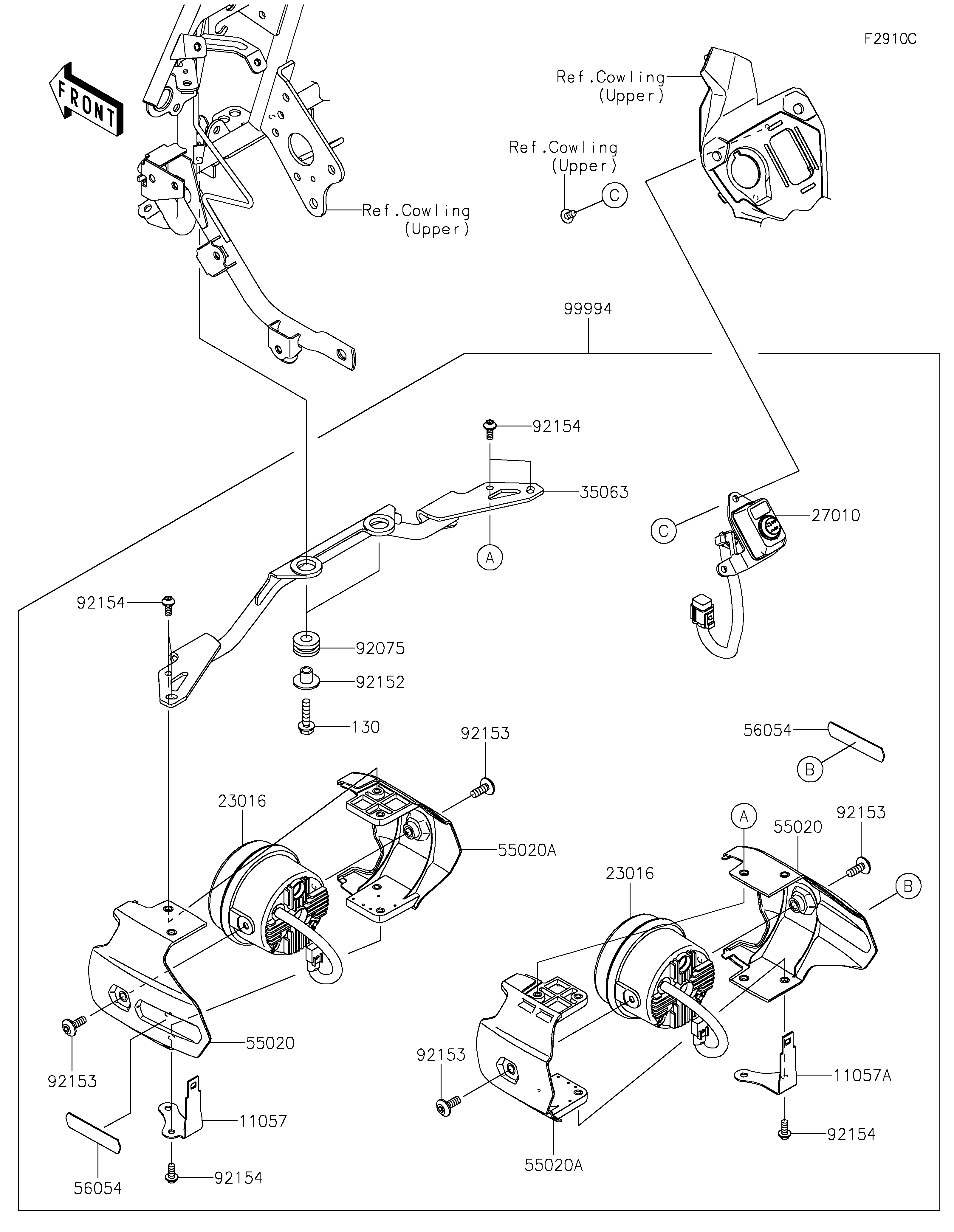 ACCESSORYLED LAMP POUR VERSYS 650 KLE650JPFNN NOIR 2023