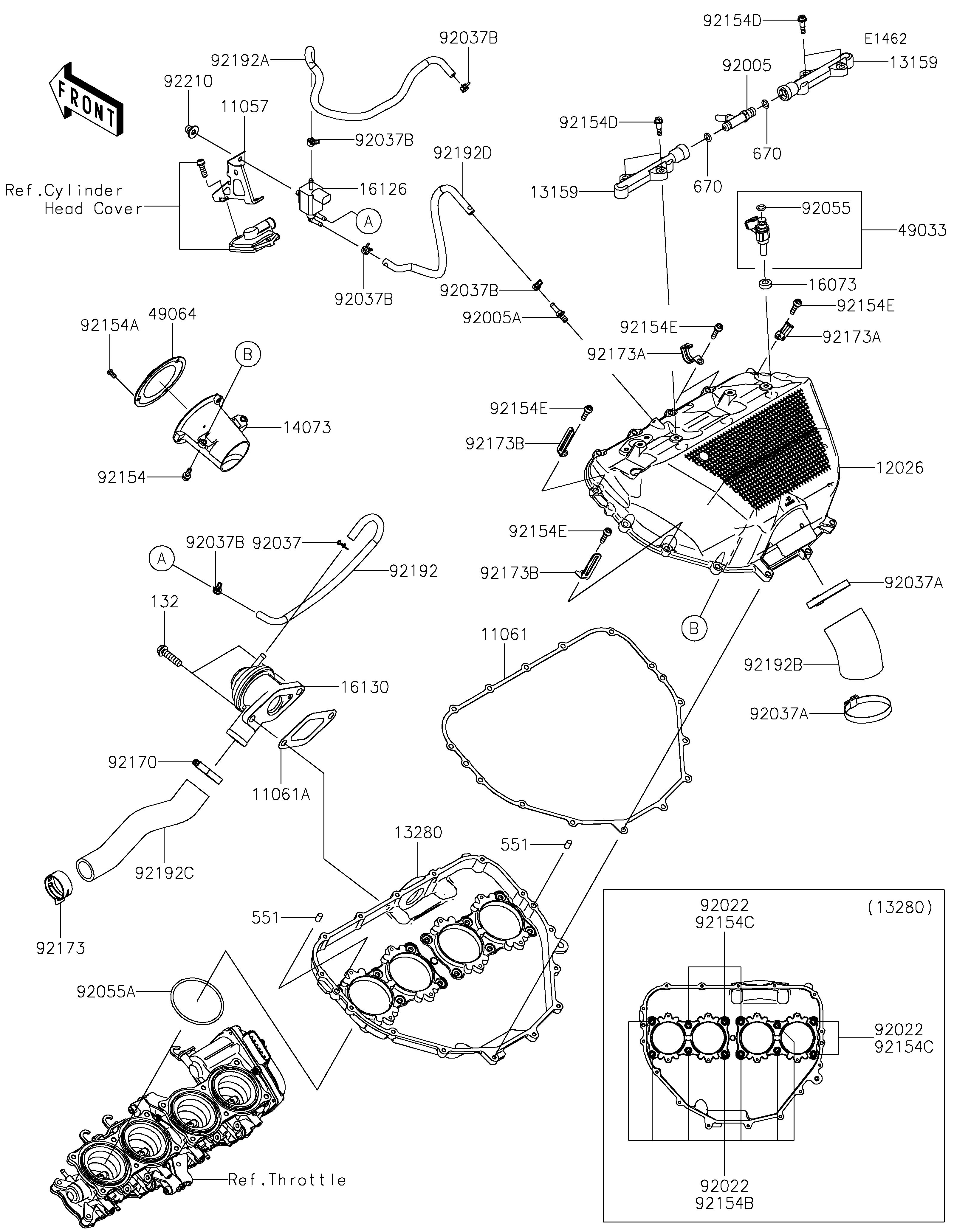 CHAMBRE A AIR POUR Z H2 SE ZR1000LMFNN VERT MAT 2021