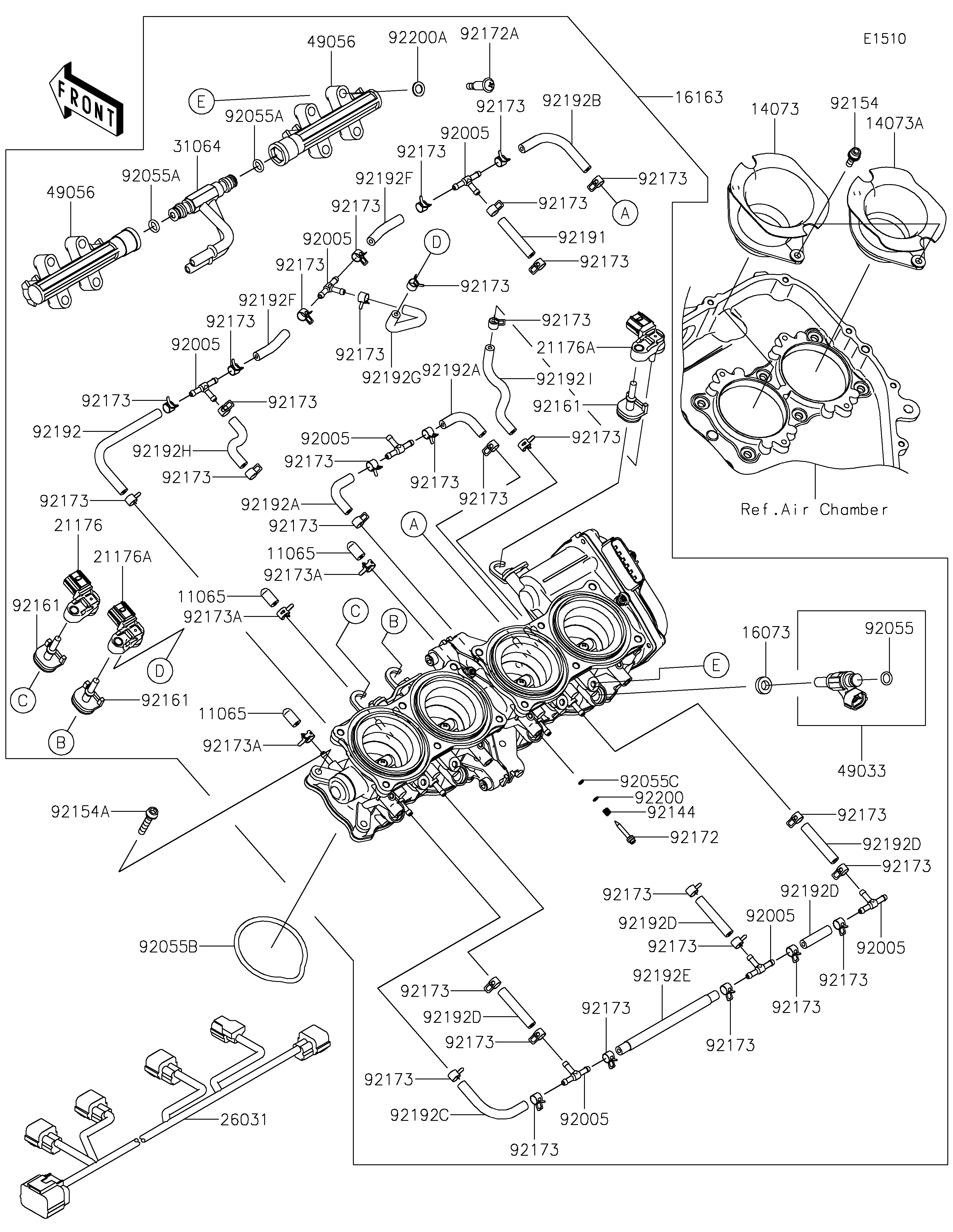 CARBU POUR Z H2 SE ZR1000LMFNN VERT MAT 2021