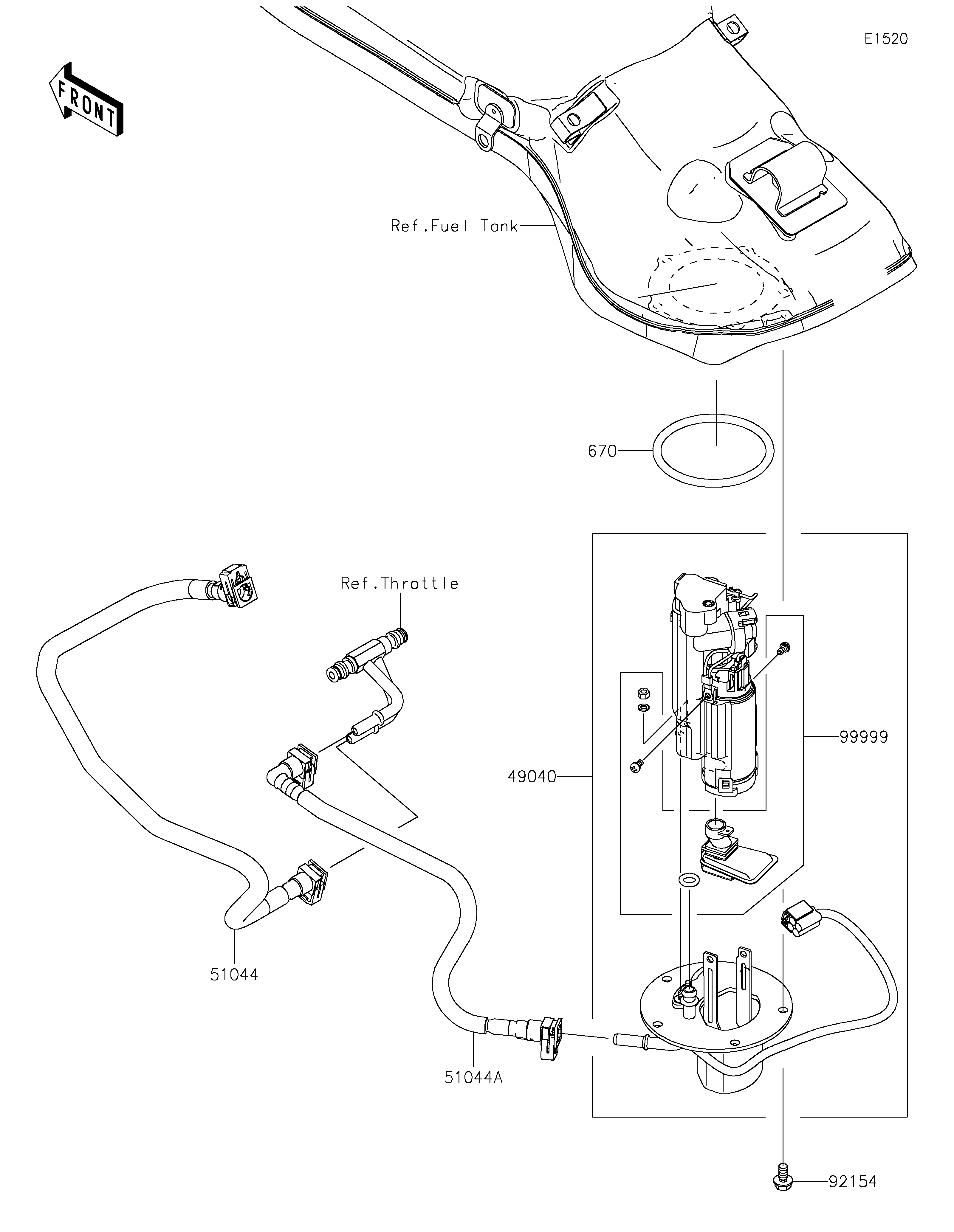 POMPE A ESSENCE POUR Z H2 SE ZR1000LMFNN VERT MAT 2021