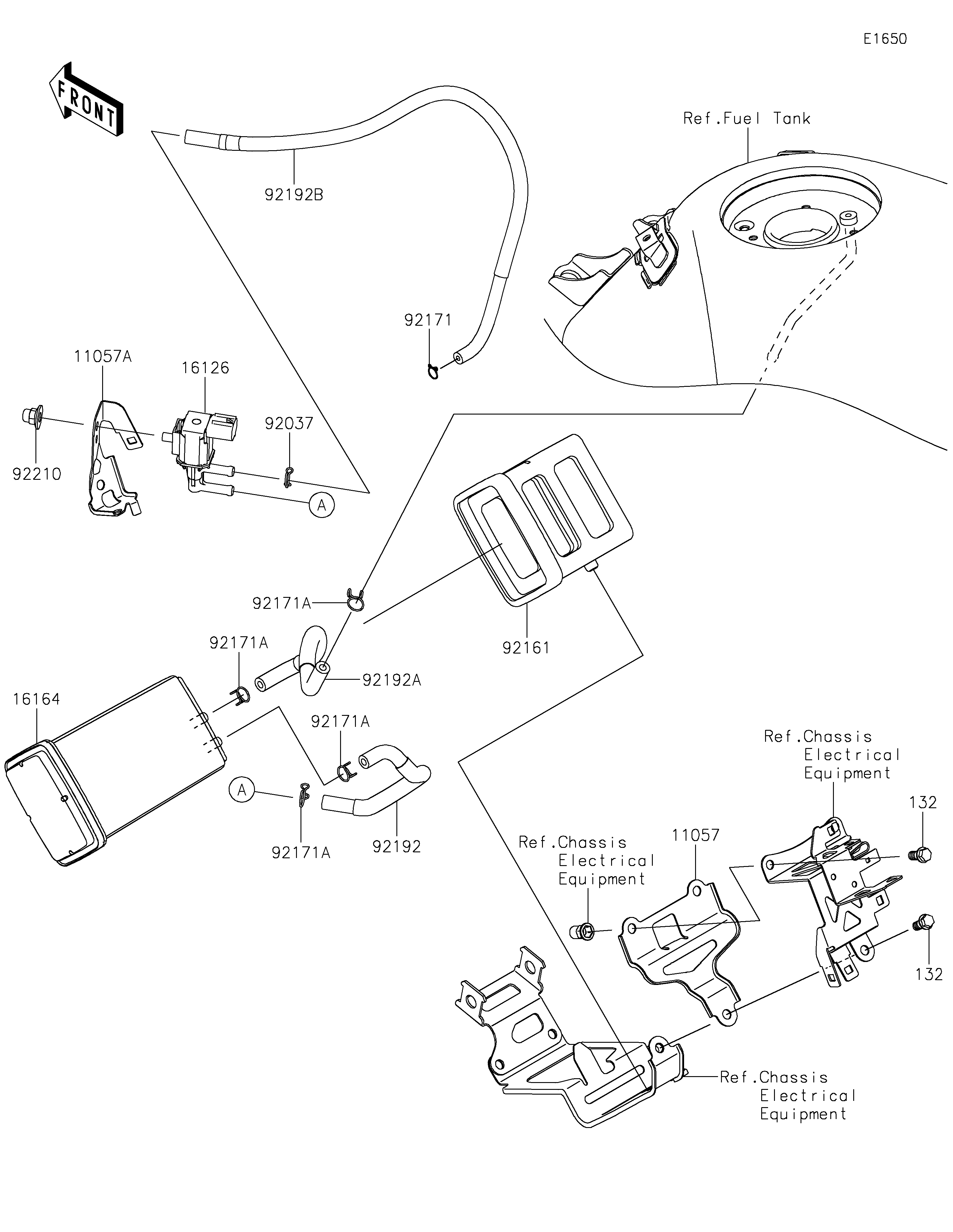 SYSTEME DEVAPORATION CARBURANT POUR Z H2 SE ZR1000LMFNN VERT MAT 2021