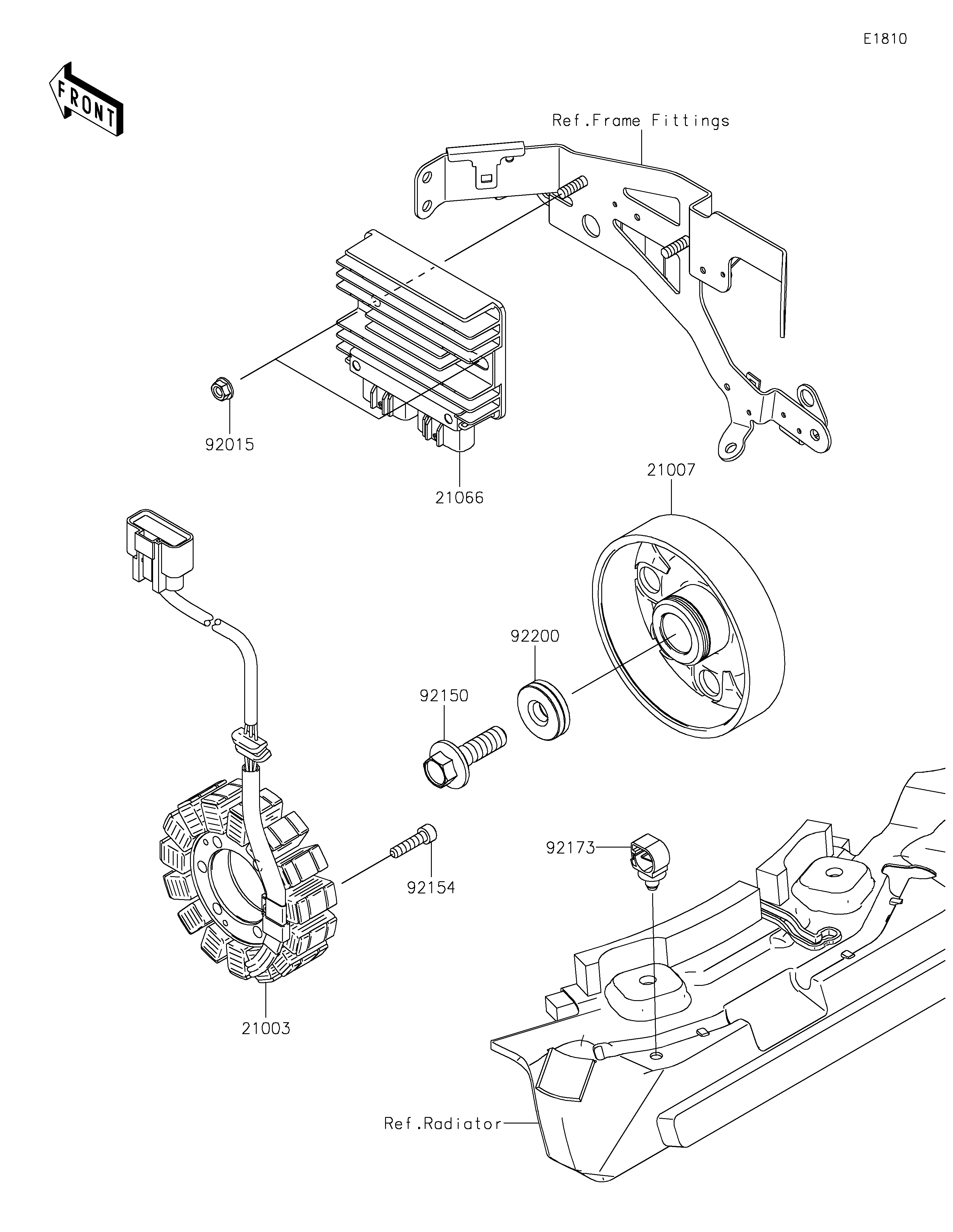 GENERATEUR POUR Z H2 SE ZR1000LMFNN VERT MAT 2021
