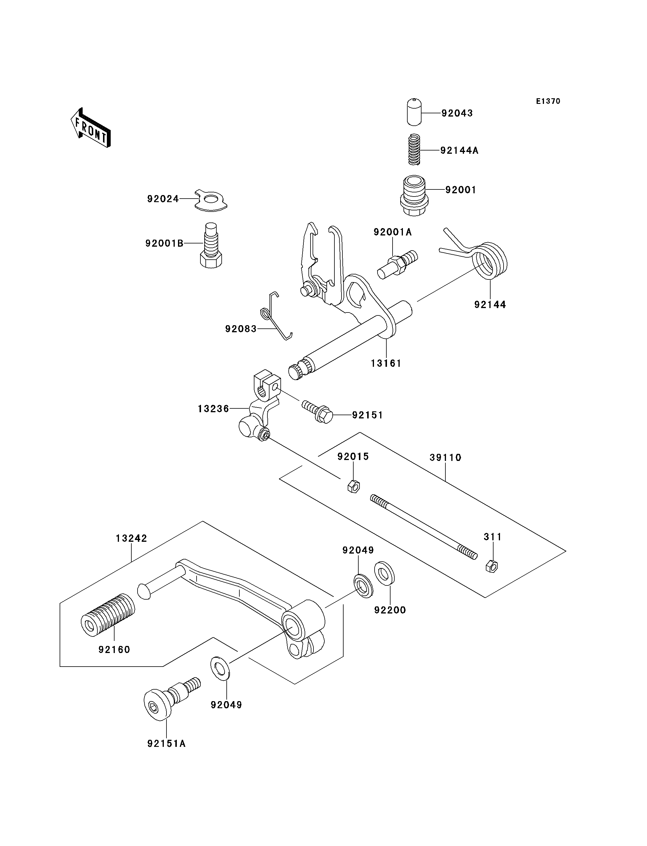 SELECTEUR POUR ZR 7 ZR750 F3 ARGENT 2001