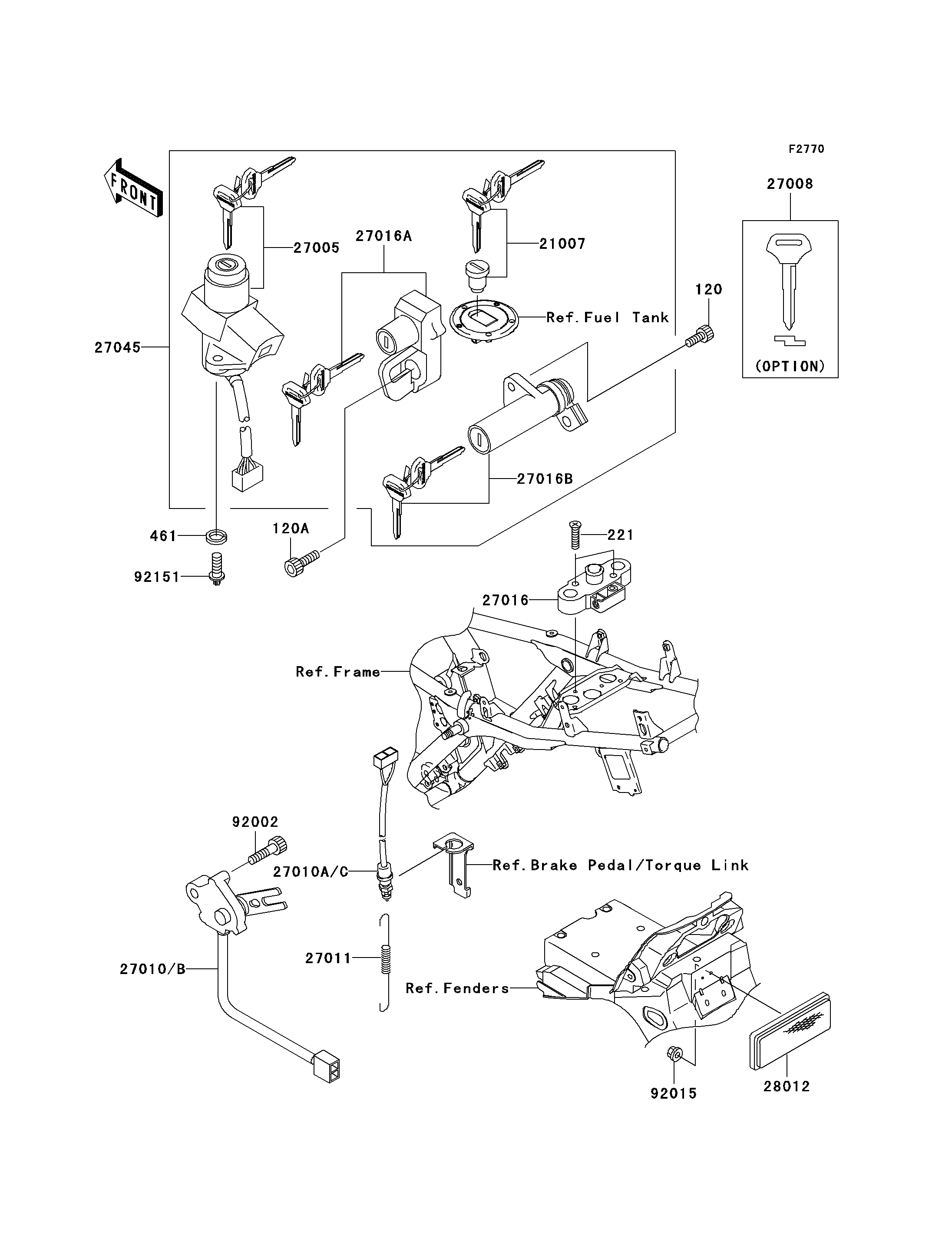 CONTACTEUR POUR ZRX1200 ZR1200 C1P BLANC 2001
