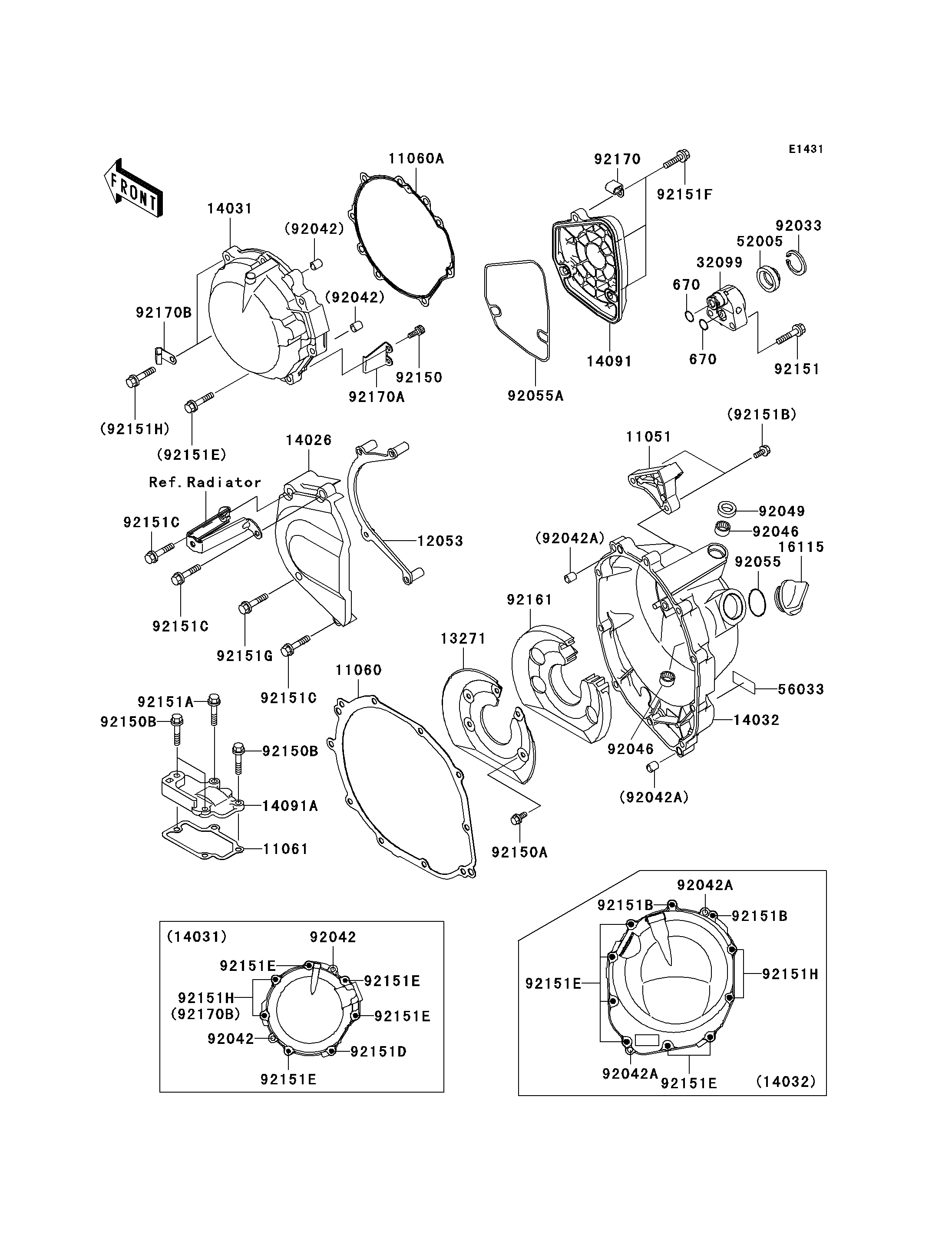 COUVERCLES MOTEUR POUR NINJA ZX 12R ZX1200 A2H ARGENT 2001