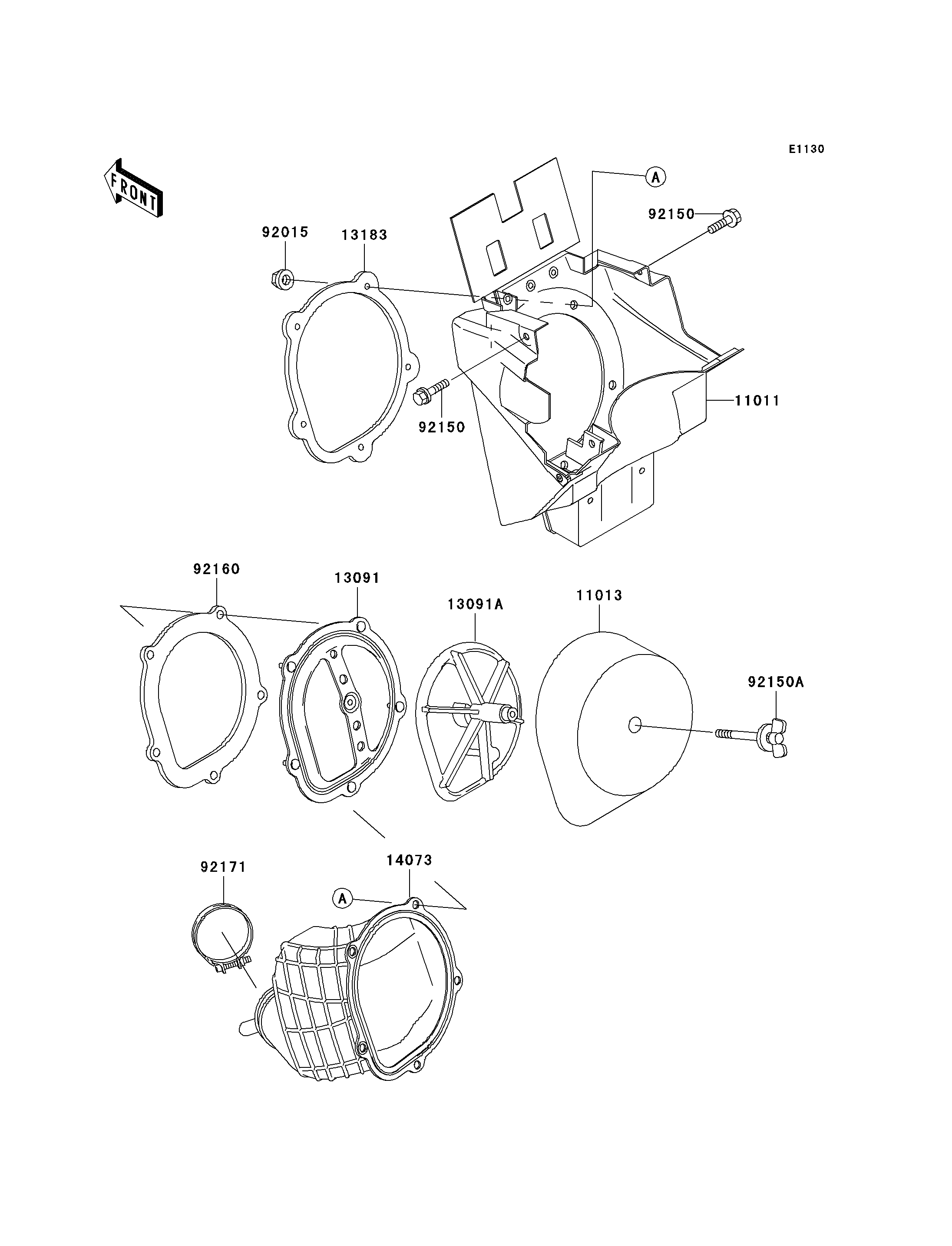 FILTRE A AIR POUR KX125 KX125 L3 VERT 2001 EUROPE