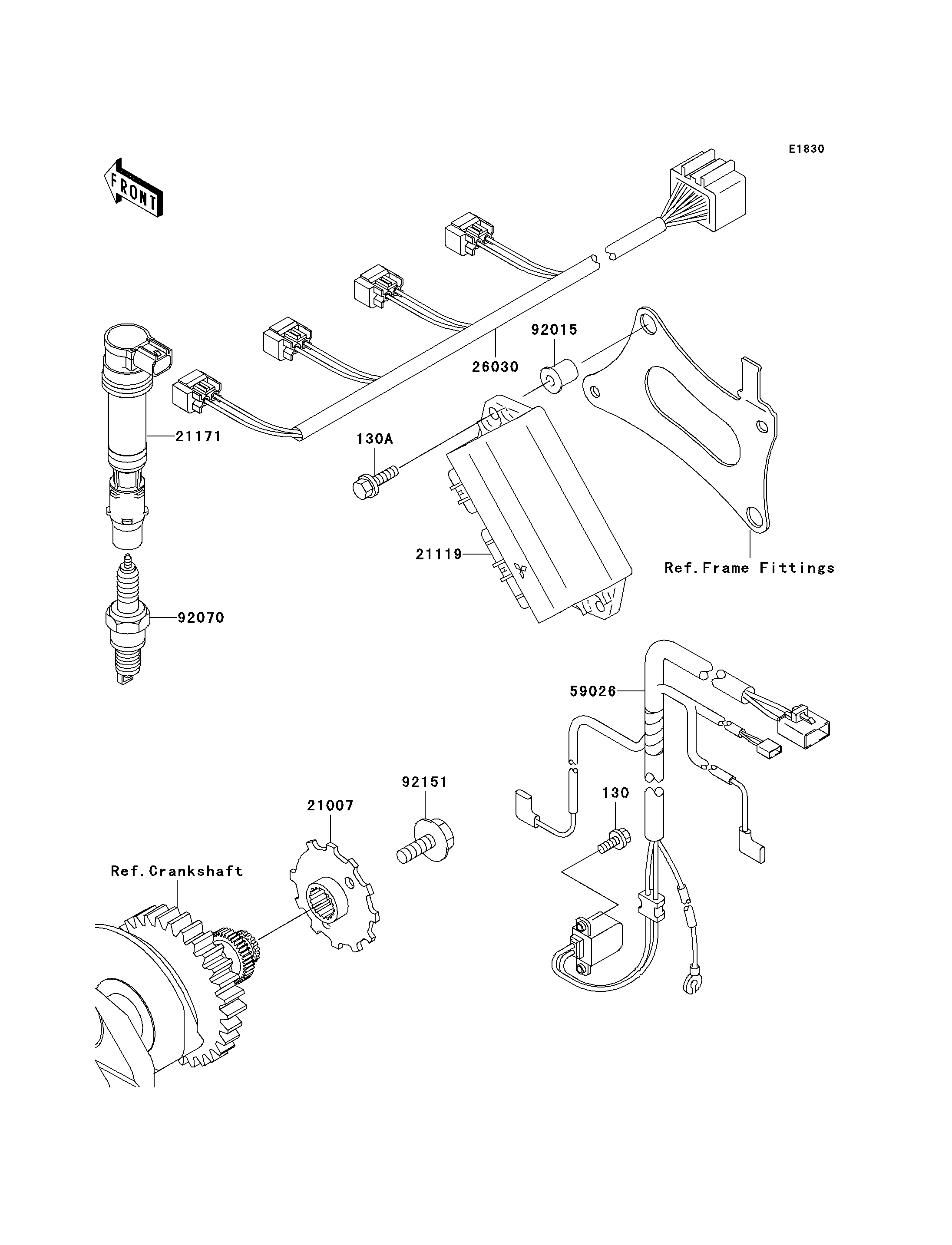 SYSTEME DALLUMAGE POUR NINJA ZX 6R ZX636 A1P ARGENT 2002
