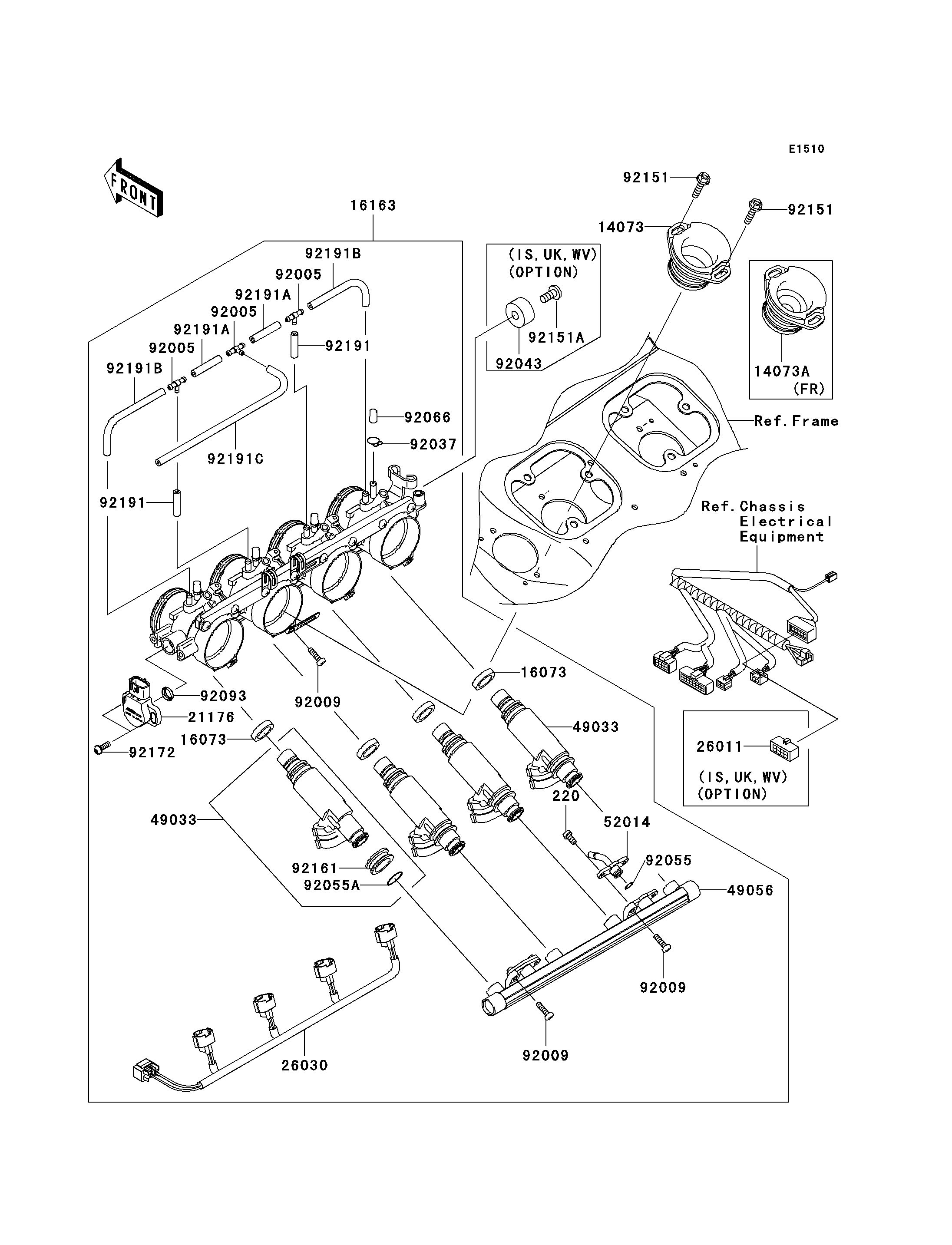 CARBU POUR NINJA ZX 12R ZX1200 B2H ARGENT 2003