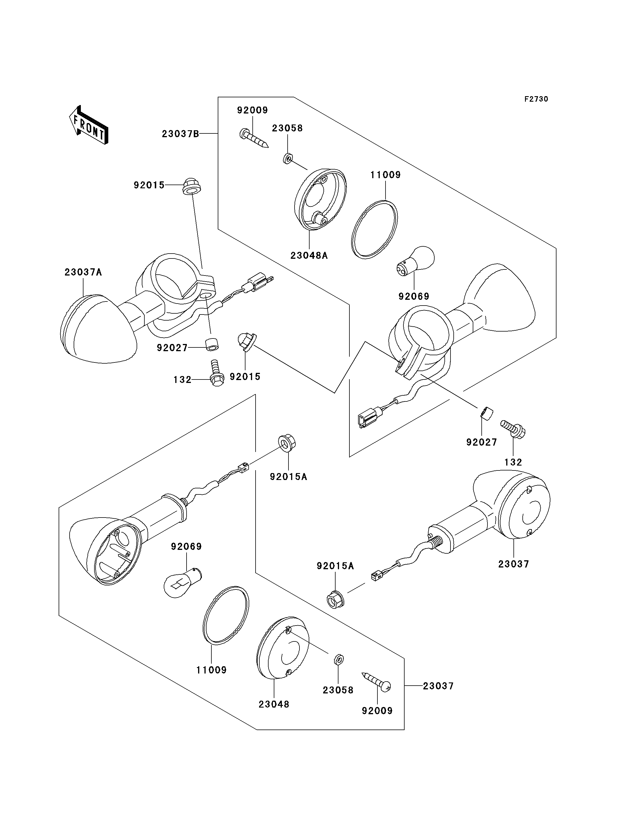 CLIGNOTANTS POUR VN800 CLASSIC VN800 B8 ARGENT 2003