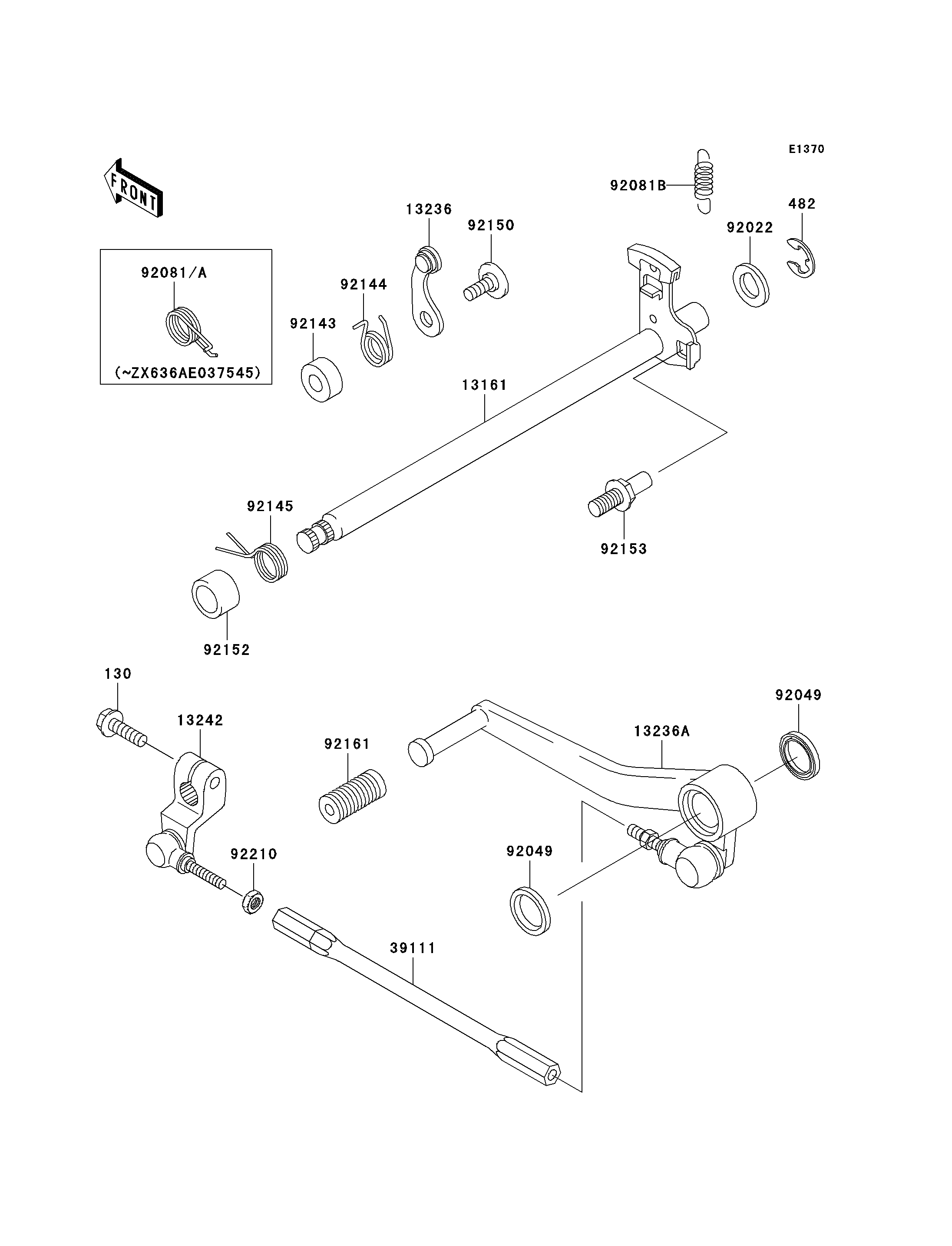 SELECTEUR POUR NINJA ZX 6R ZX636 B1H BLEU 2003