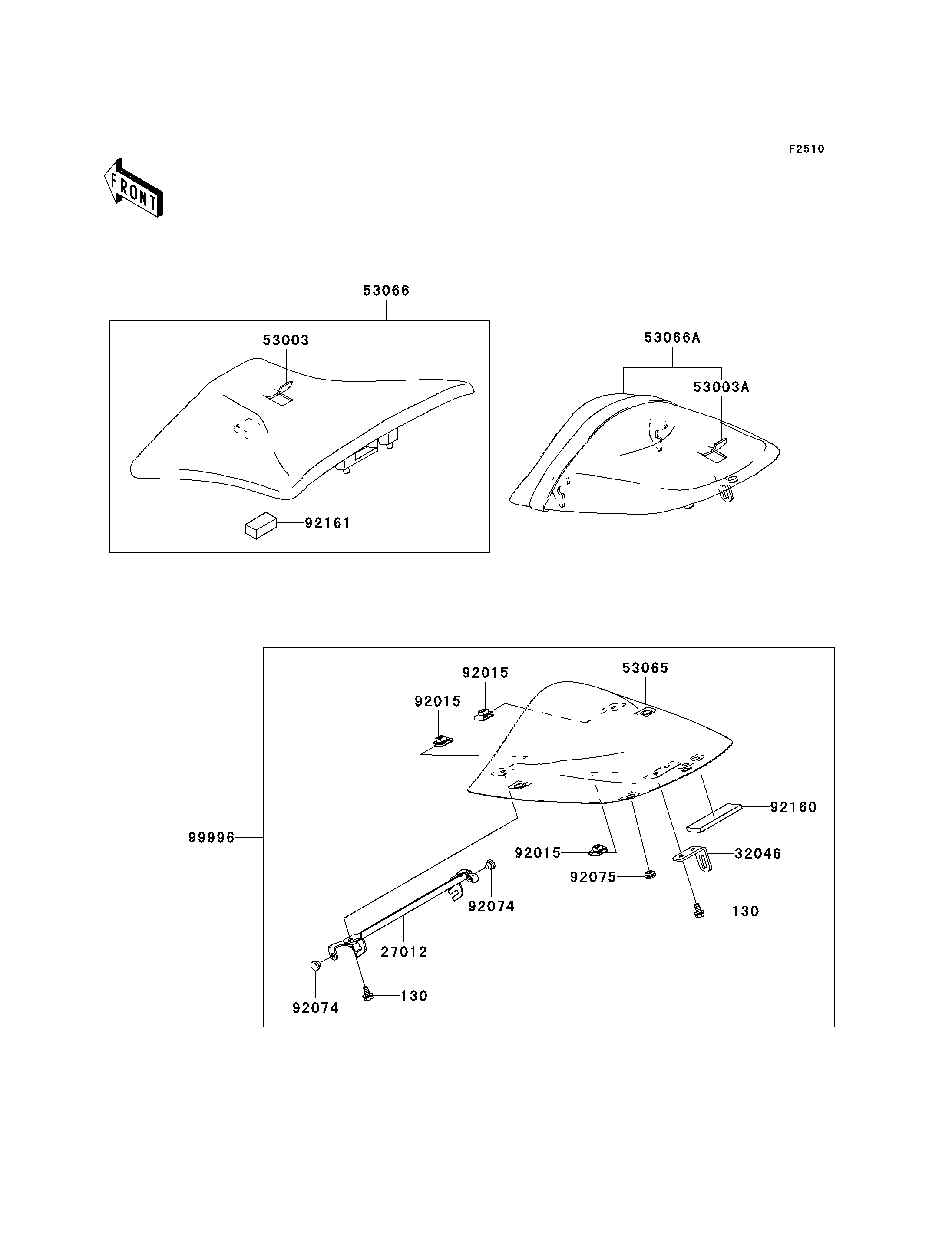 SELLE POUR NINJA ZX 6RR ZX600 K1H VERT 2003