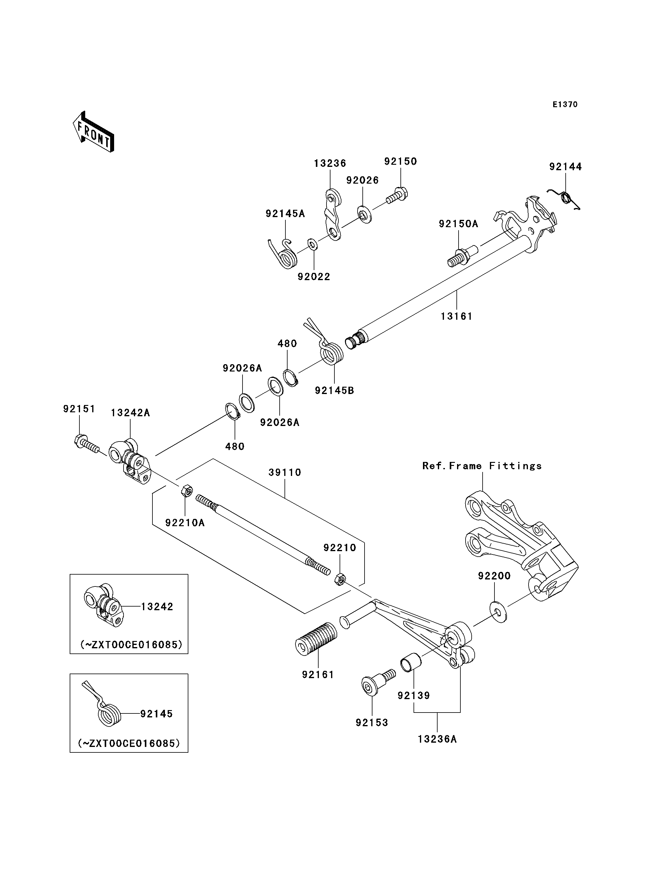 SELECTEUR POUR NINJA ZX 10R ZX1000 C1H BLEU 2004