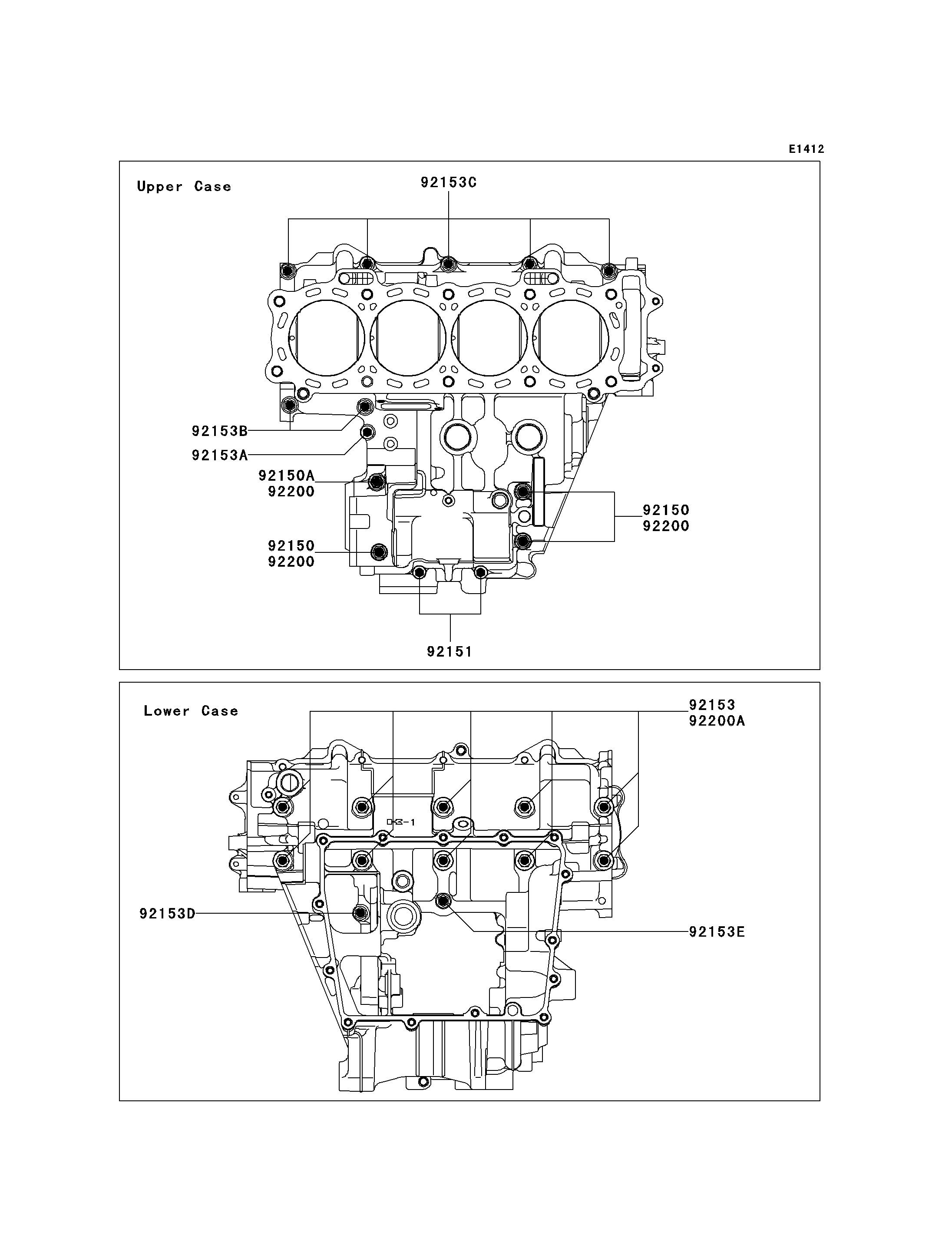 BOULON CARTER MOTEUR POUR NINJA ZX 10R ZX1000 C1H BLEU 2004