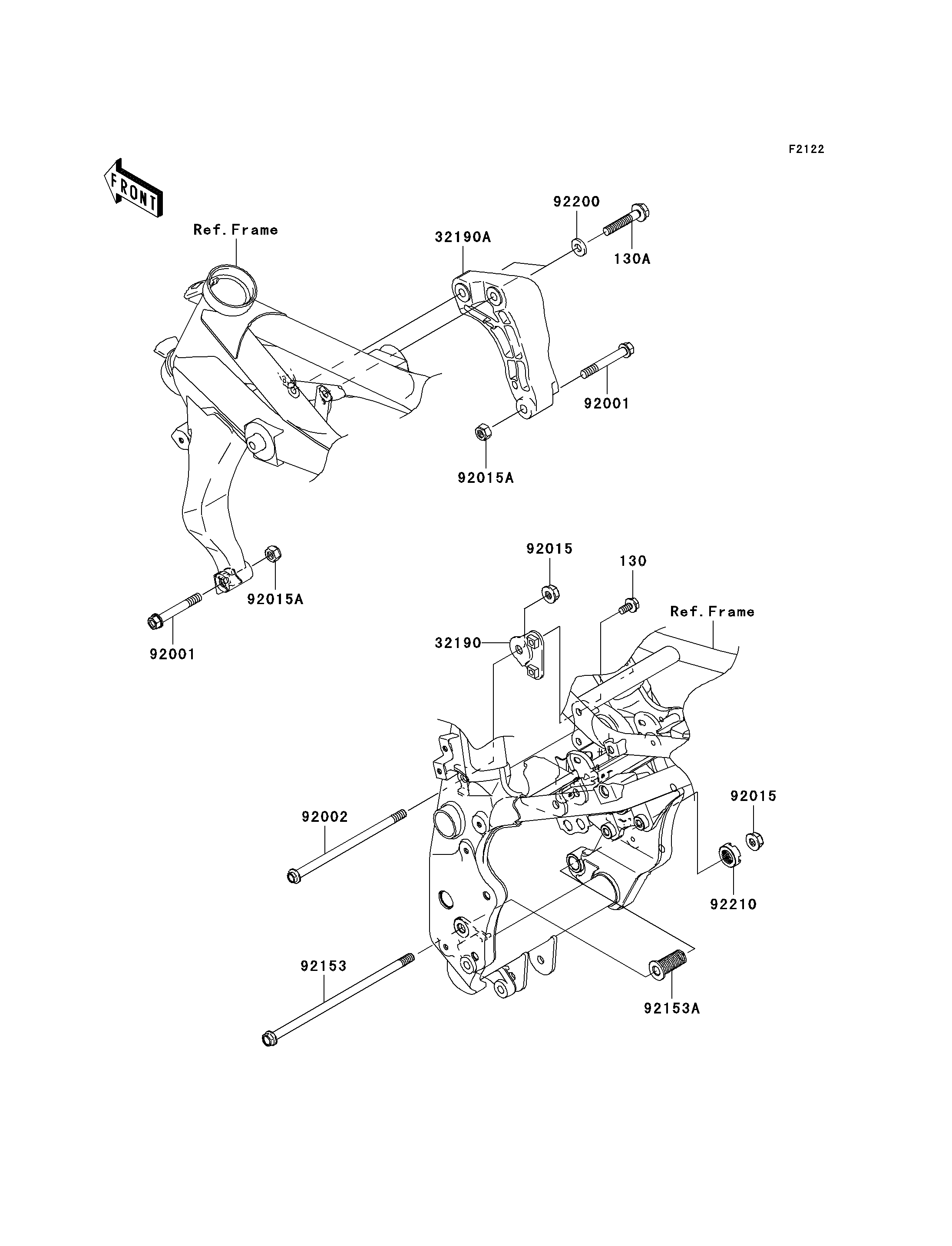 SUPPORT MOTEUR POUR Z1000 ZR1000A6F ARGENT 2006