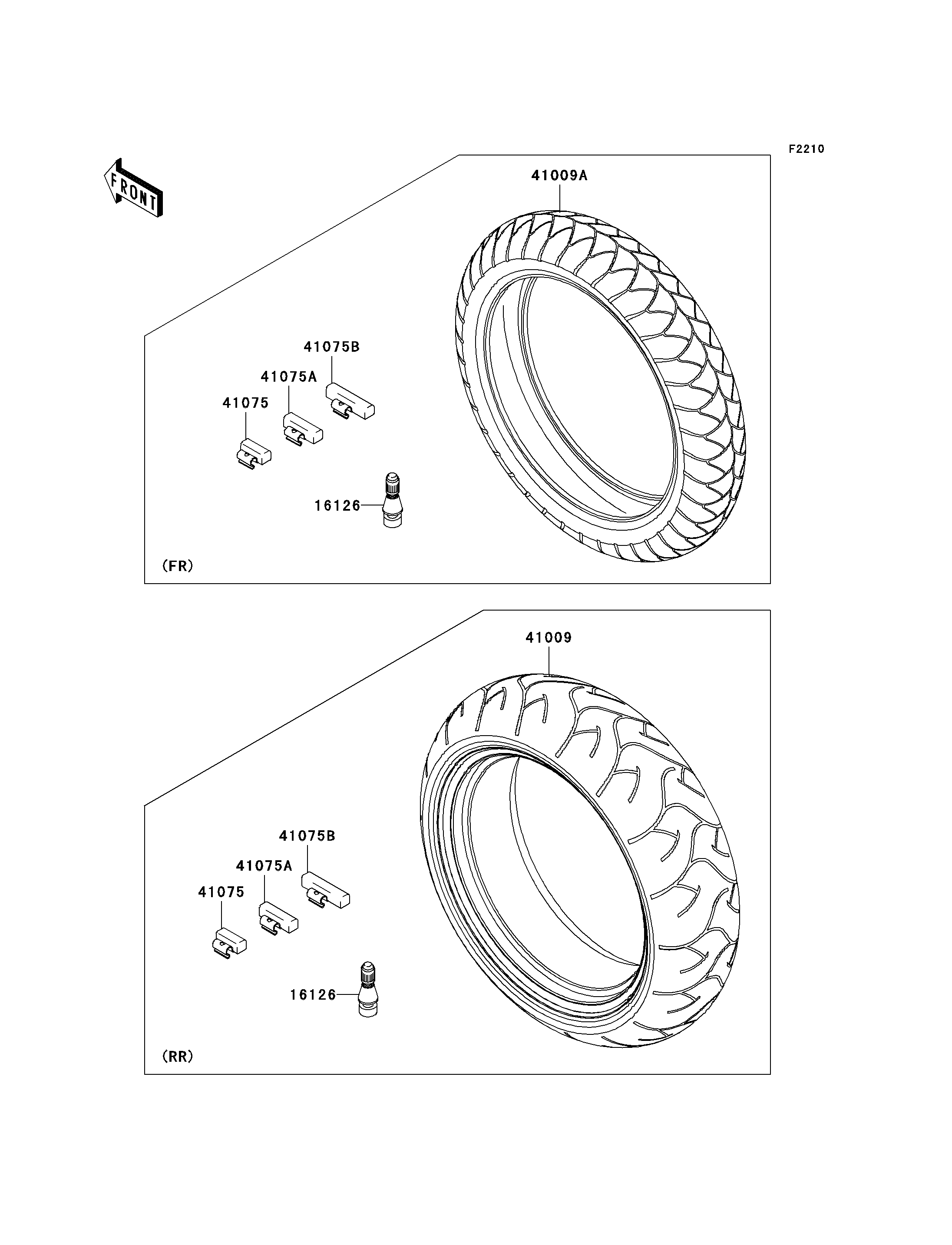 PNEUS POUR Z750S ZR750K6F BLEU 2006