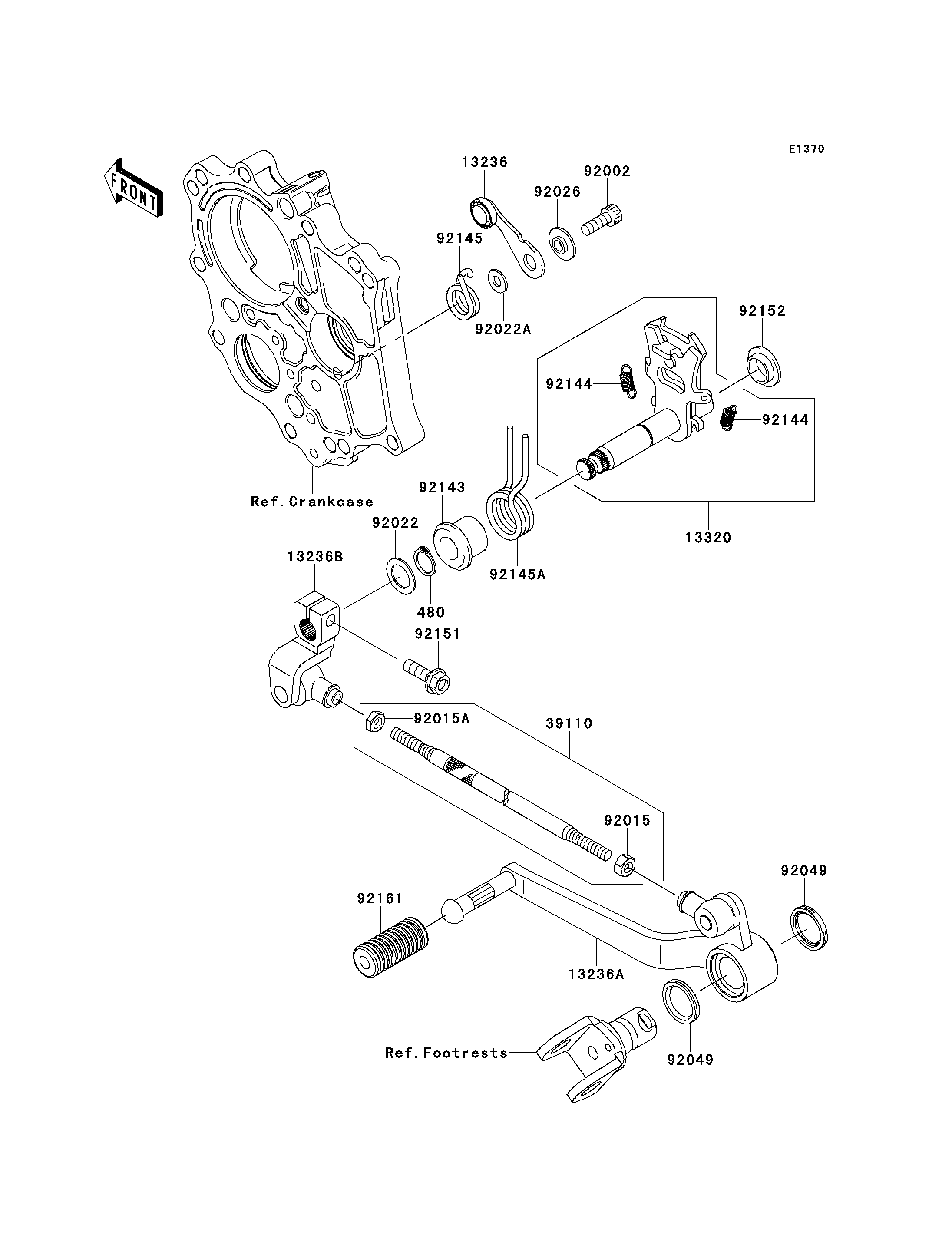 SELECTEUR POUR VERSYS ABS KLE650DAF JAUNE 2010