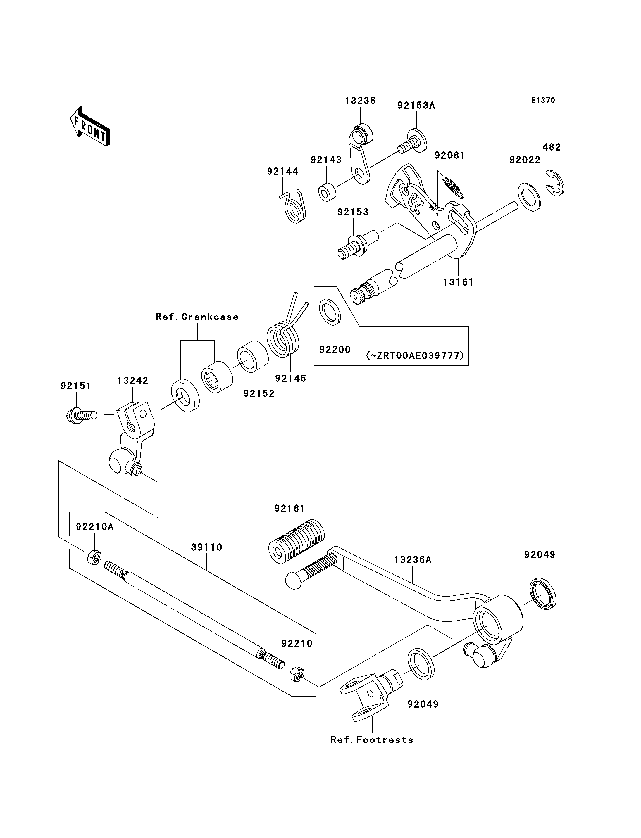 SELECTEUR POUR Z1000 ABS ZR1000C7F BLEU 2007