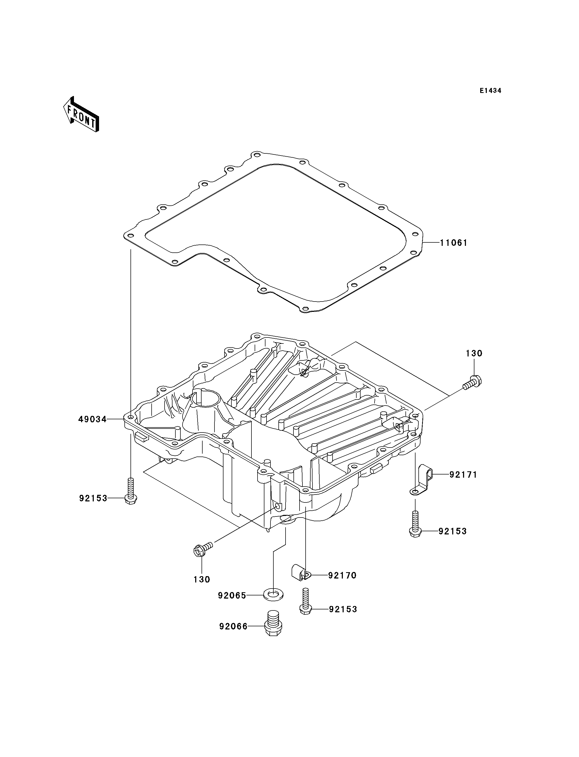 CARTER INFERIEUR POUR Z750 ABS ZR750M7F ARGENT 2007
