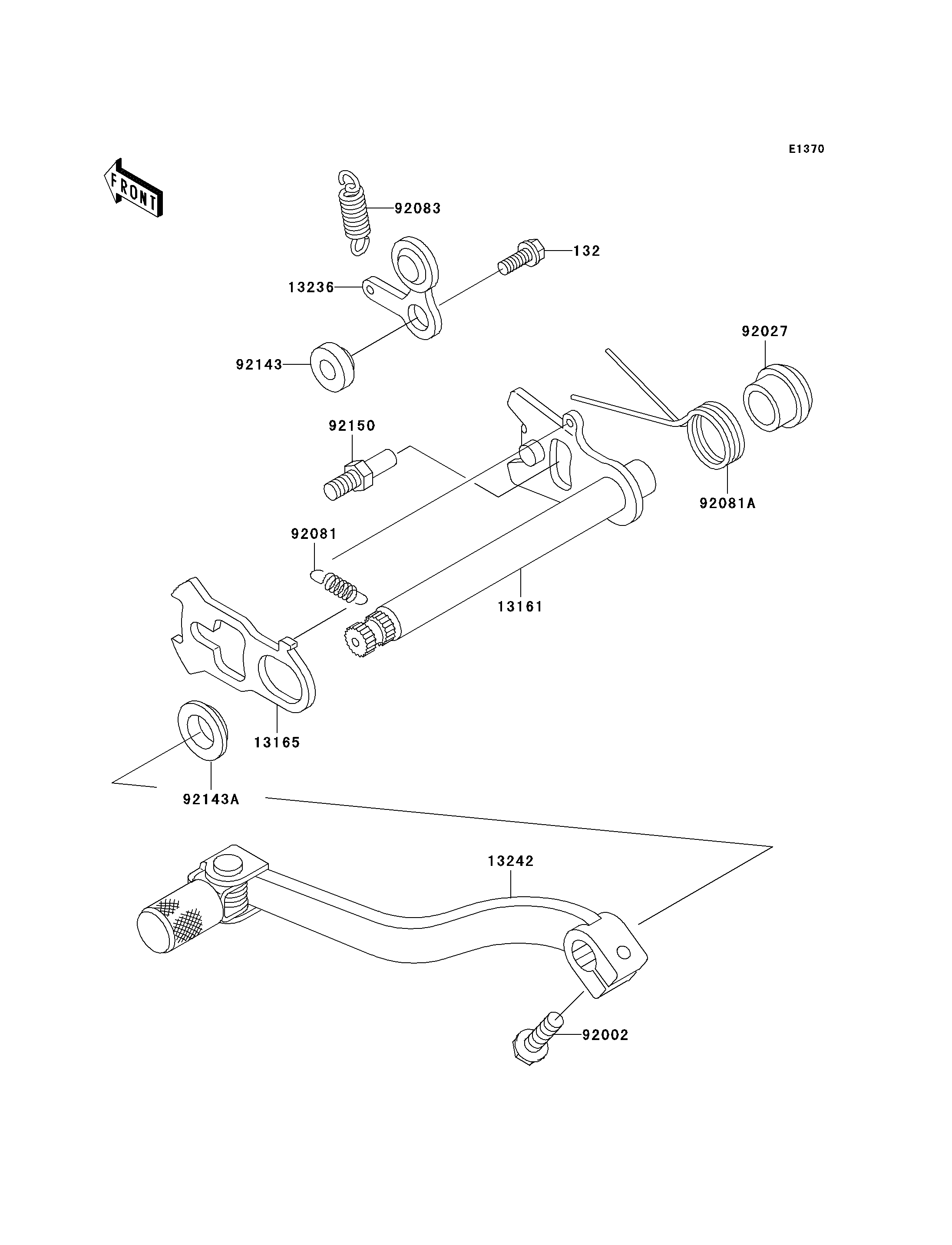 SELECTEUR POUR KX85 KX85 II KX85A8F VERT 2008 EUROPE