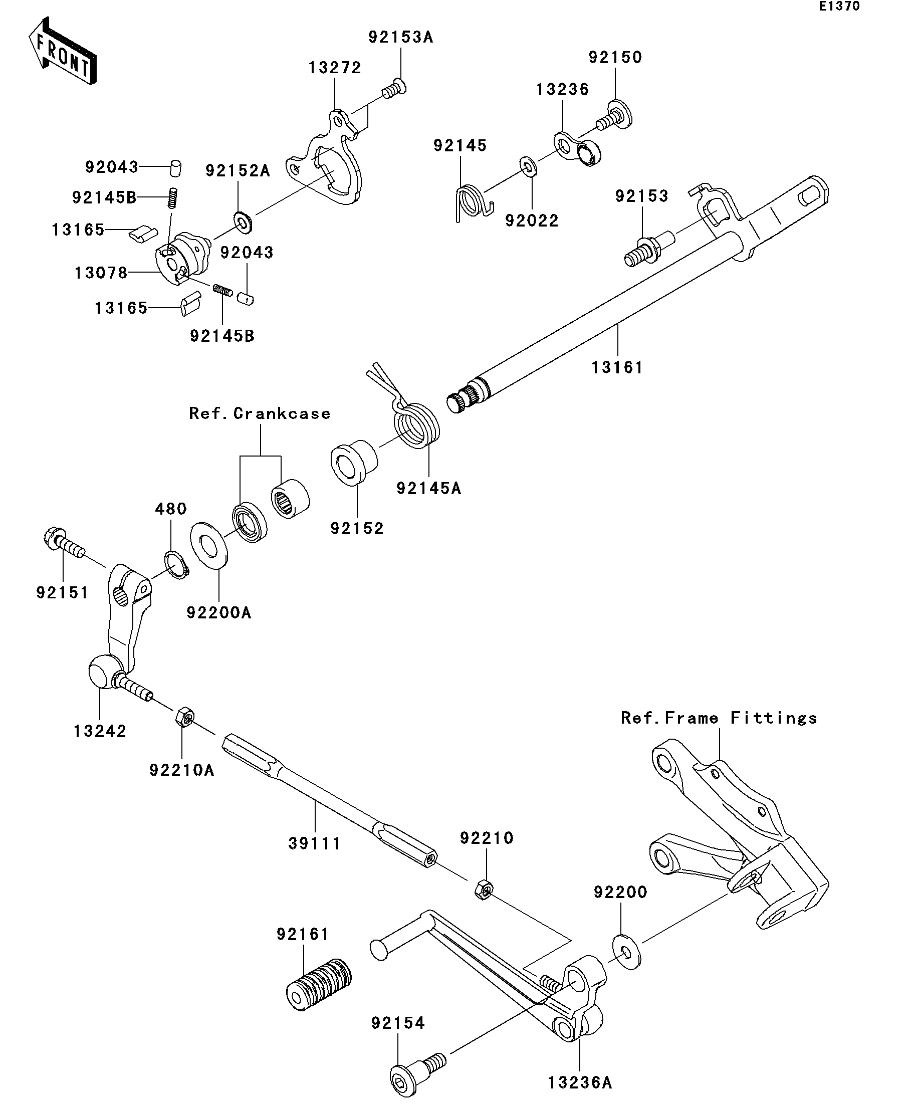 SELECTEUR POUR NINJA ZX 10R ZX1000E8F NOIR 2008
