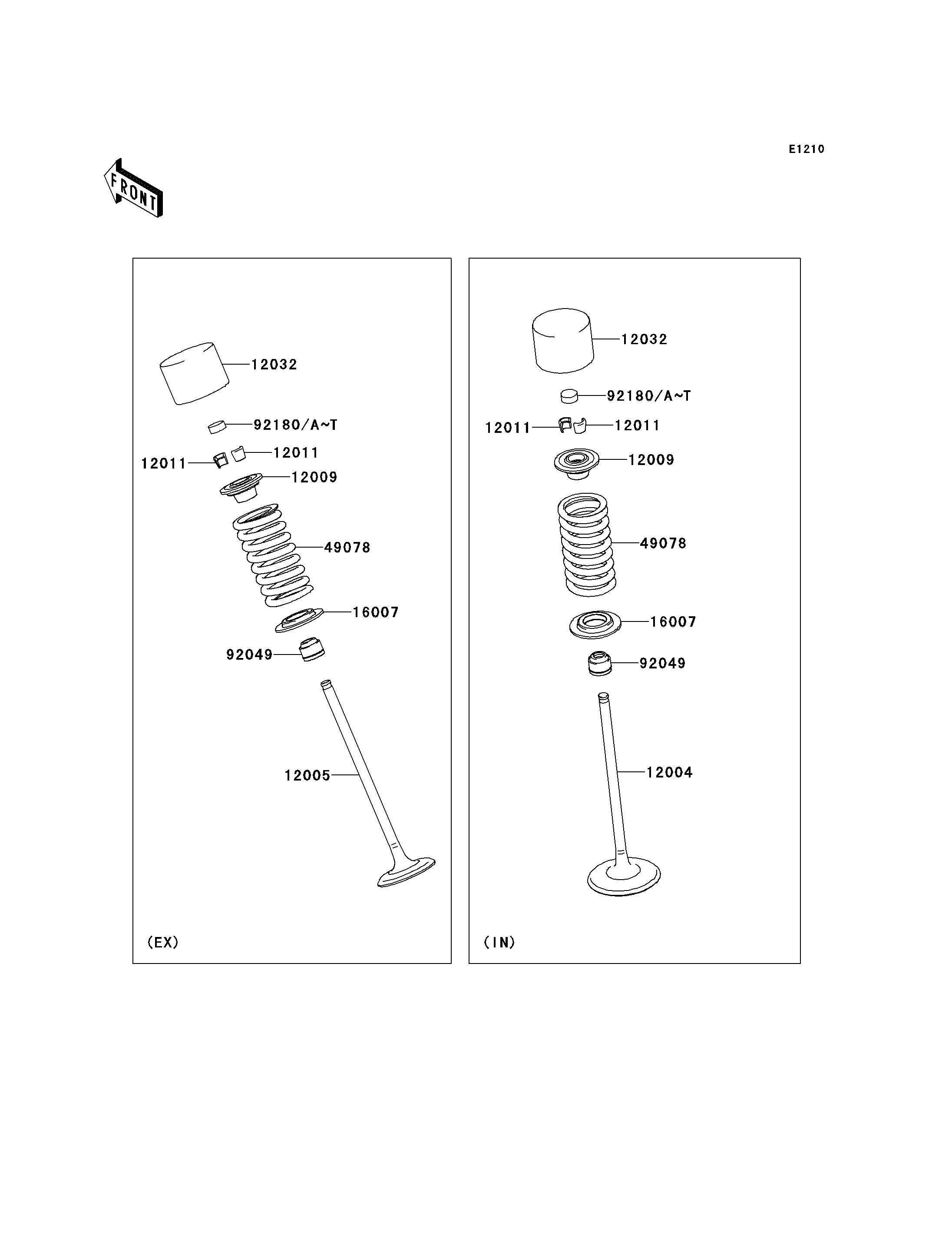 SOUPAPE POUR ER 6N ABS ER650D9F BLANC 2009