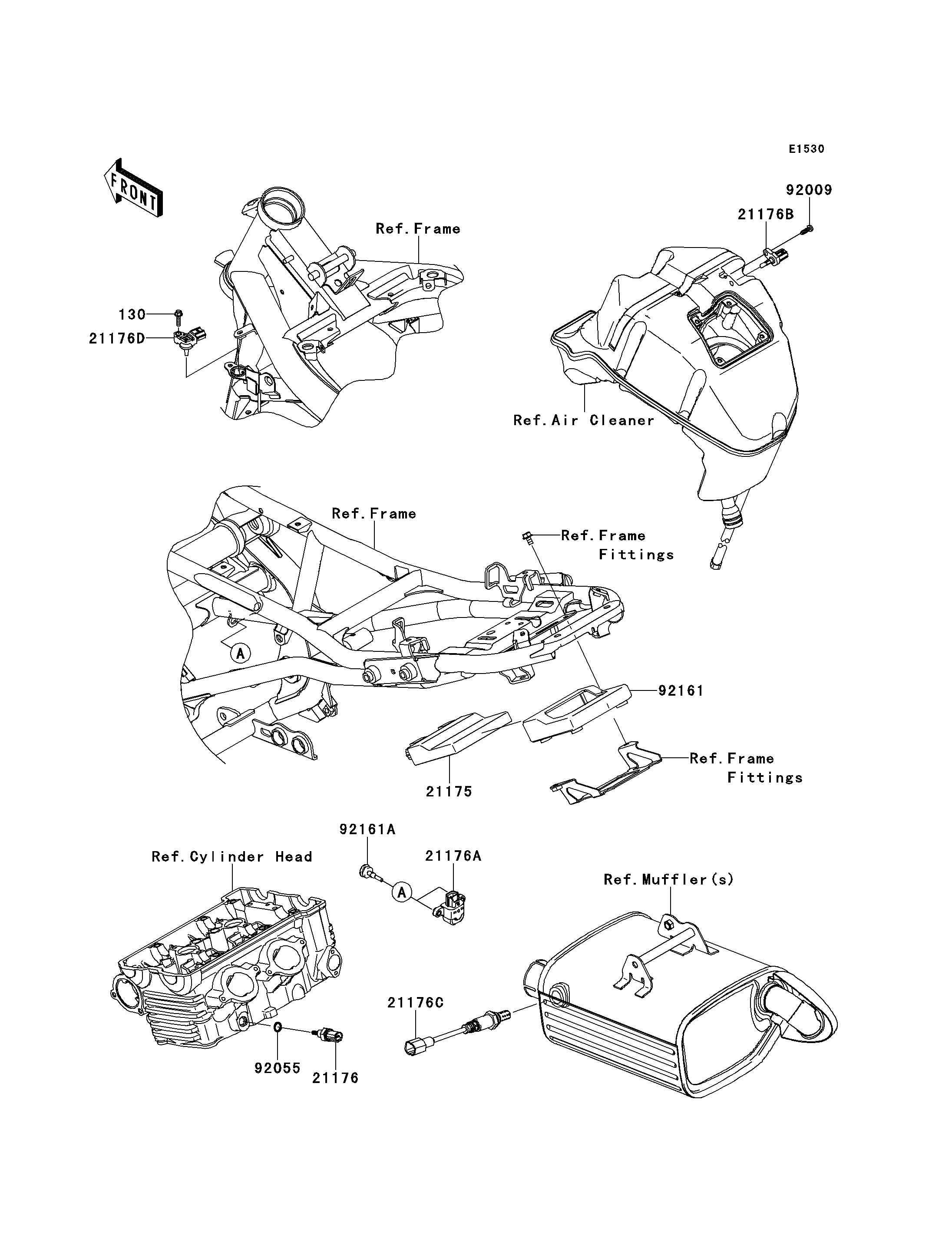 INJECTION CARBURANT POUR ER 6N ABS ER650DAF ORANGE 2010