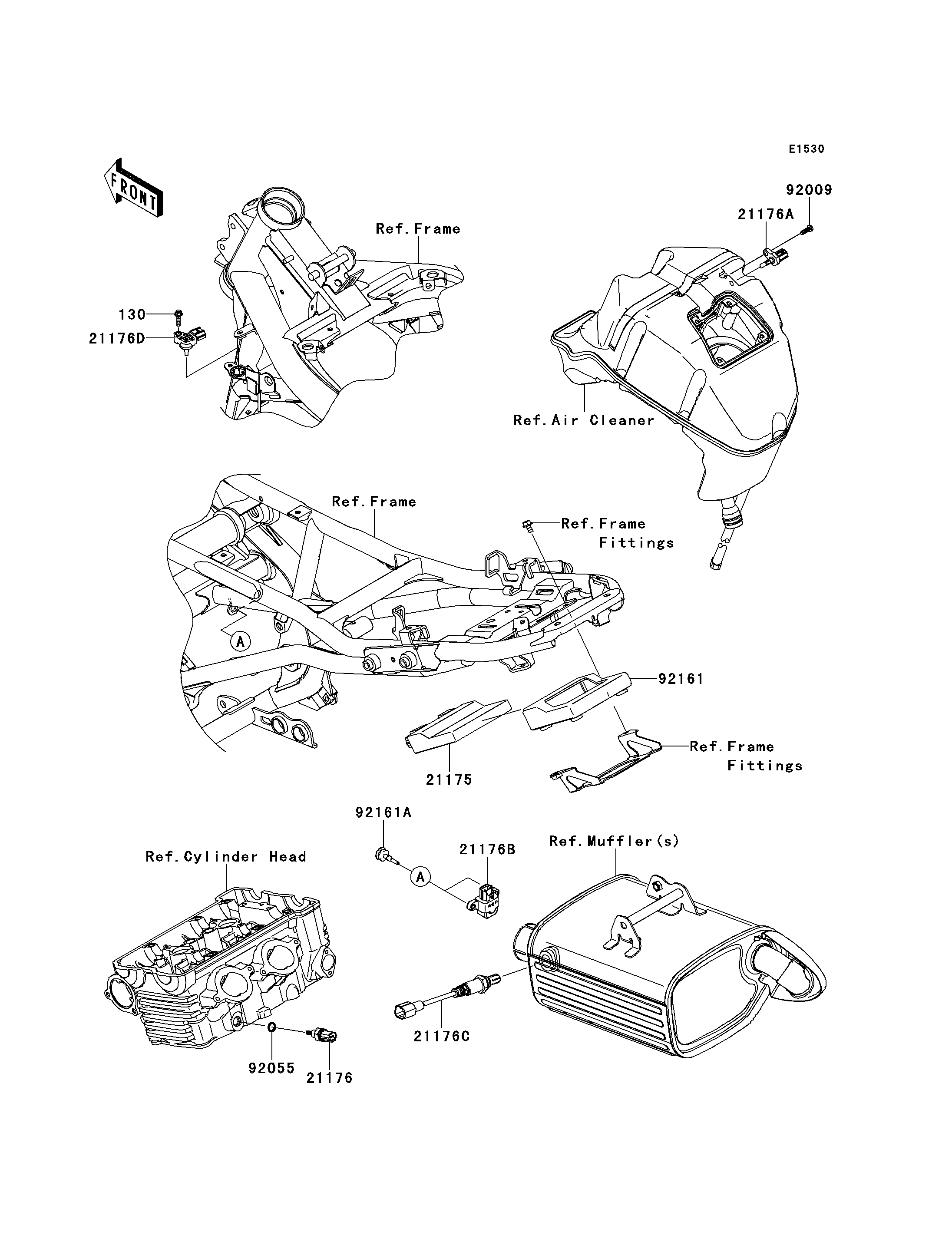 INJECTION CARBURANT POUR ER 6F ABS EX650D9F NOIR 2009