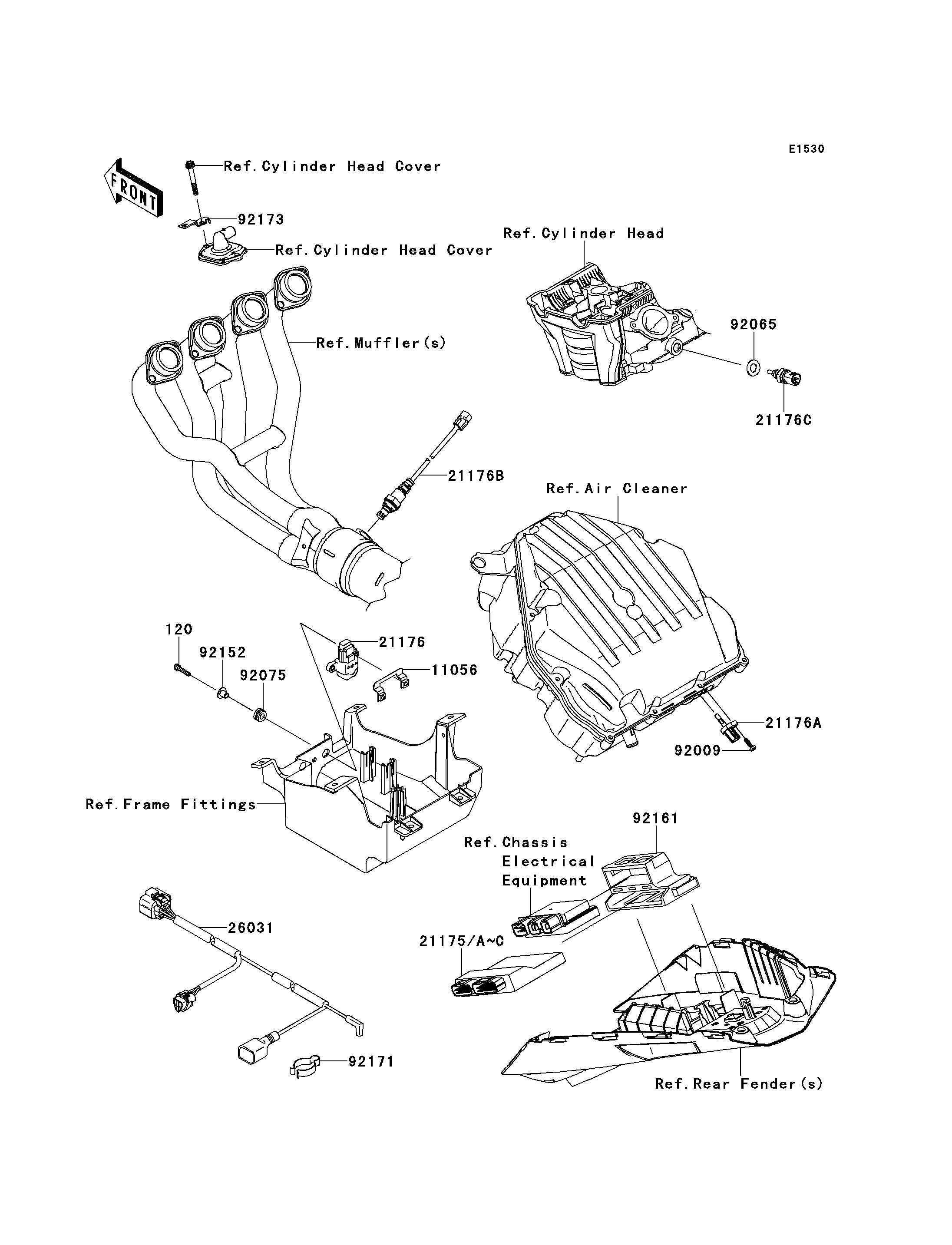 INJECTION CARBURANT POUR Z1000 ABS ZR1000EAF BLANC 2010