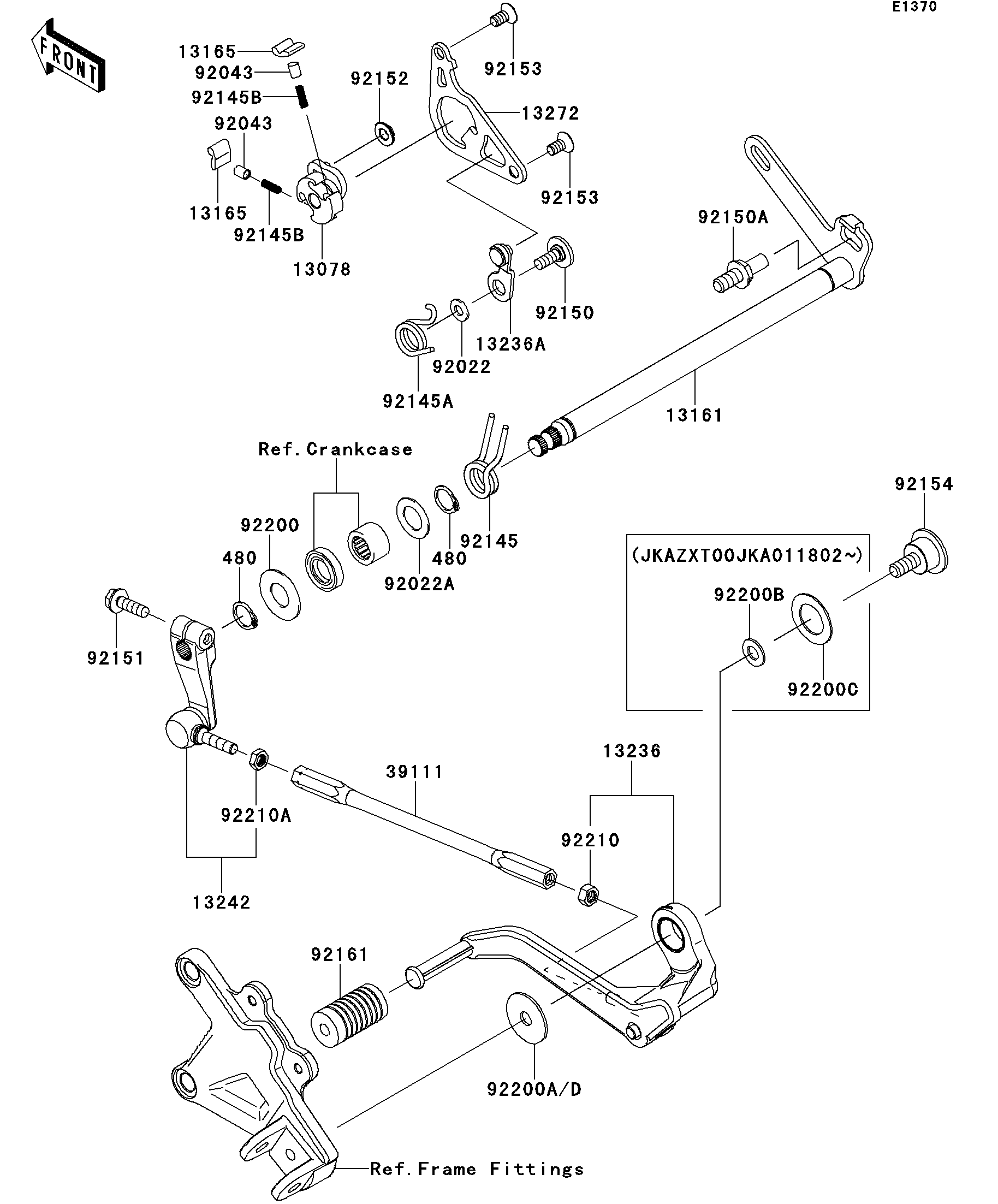 SELECTEUR POUR NINJA ZX 10R ABS ZX1000KBF NOIR 2011