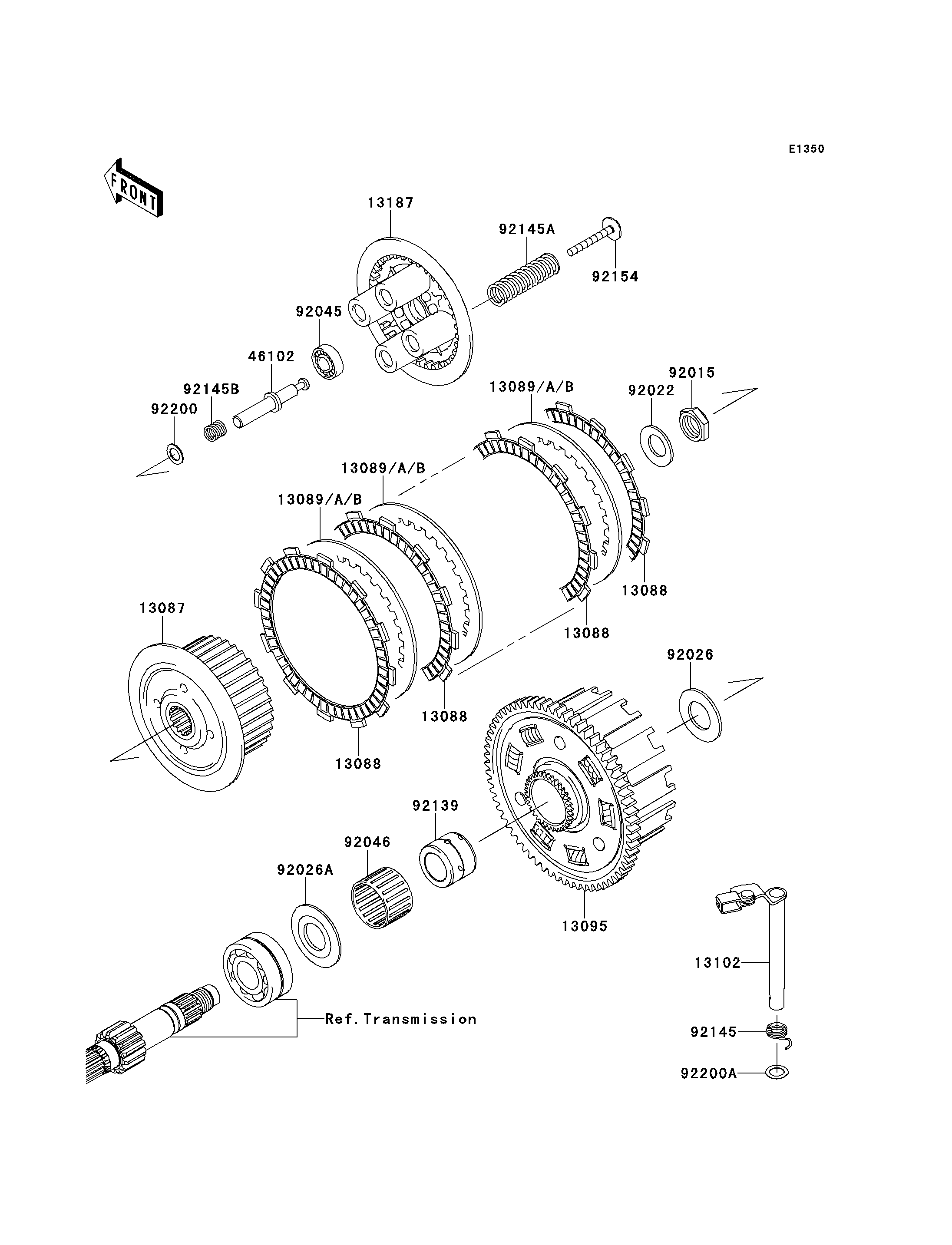 EMBRAYAGE POUR Z750R ZR750NBF NOIR 2011